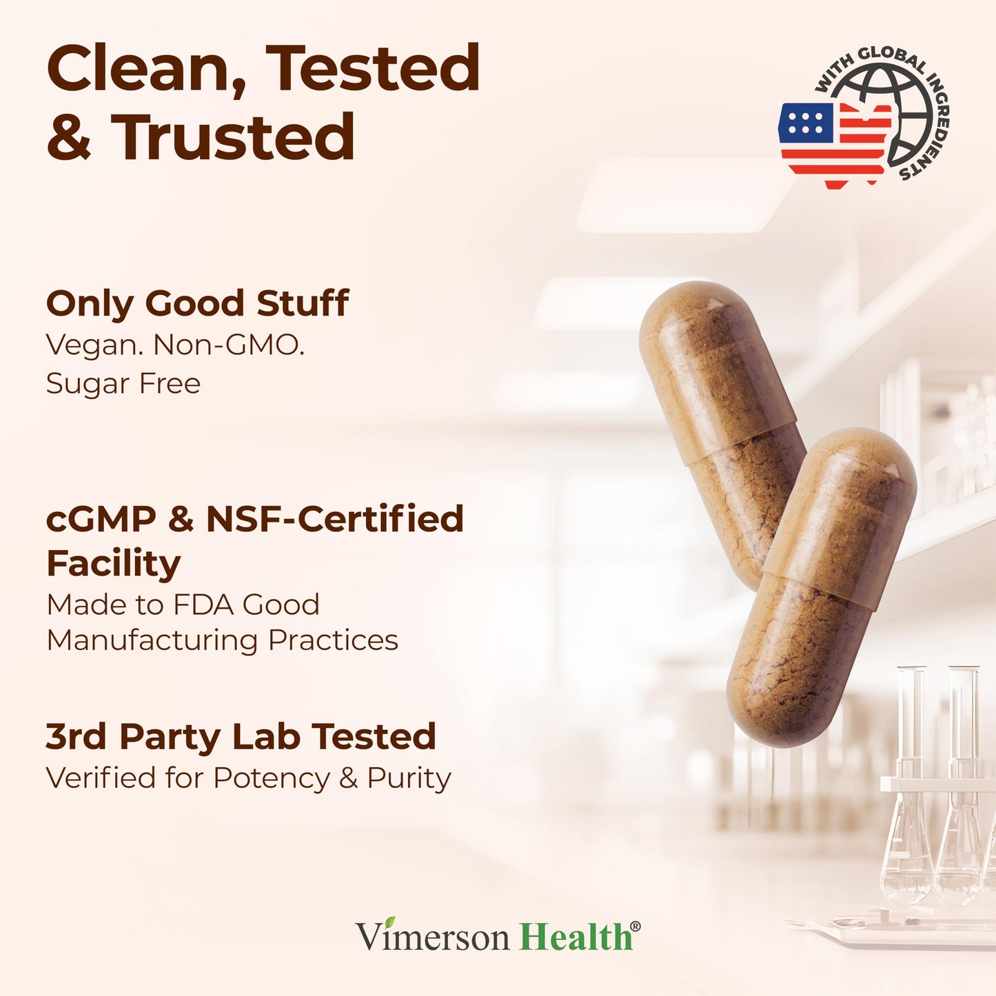Vimerson Health Lions Mane Supplement Capsule 60 Count