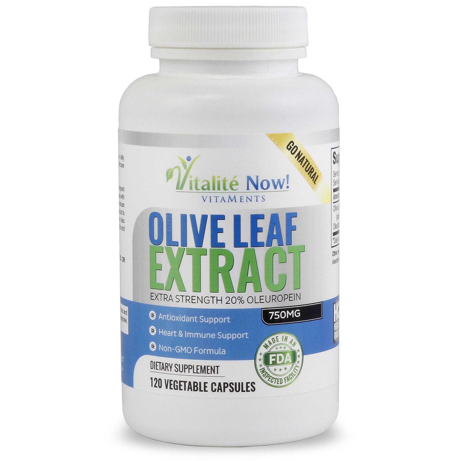 Vitalité Now! Olive Leaf Extract Capsules 120 Count