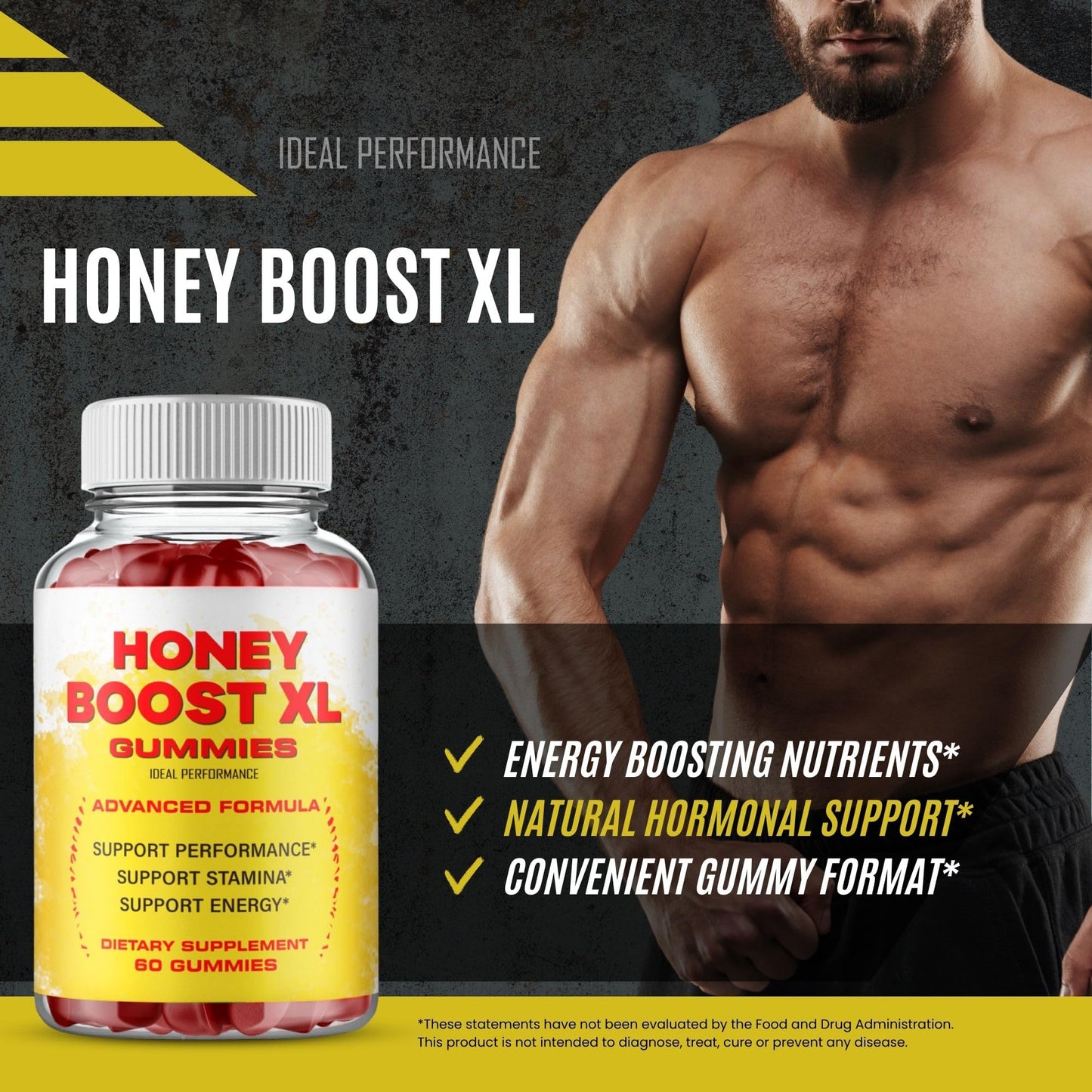 IDEAL PERFORMANCE Honey Boost XL Gummies 120 Count
