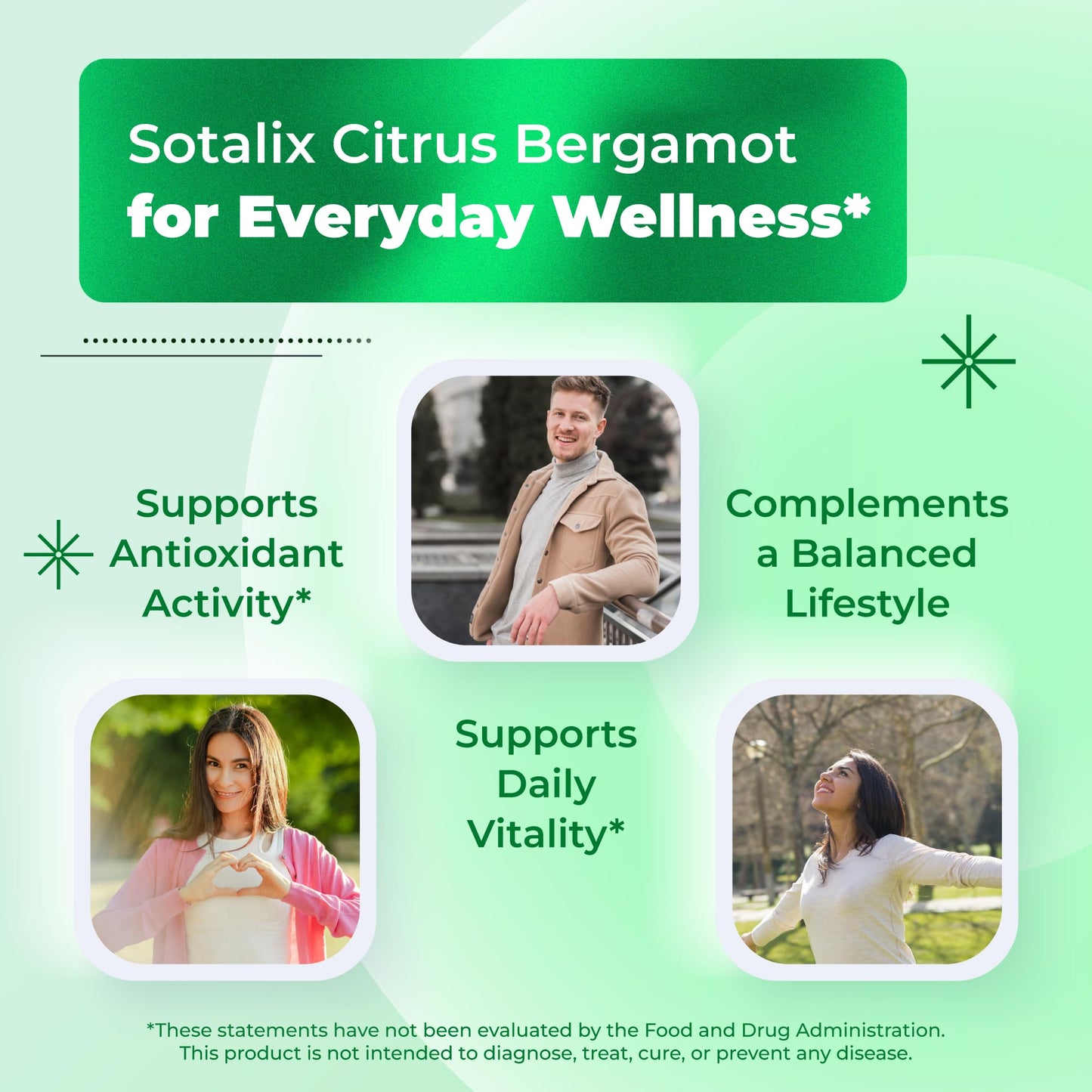 Sotalix Supplement Citrus Bergamot 1470 mg with Black Chokeberry, Niacin, Olive Leaf & Black Pepper Capsule, 150