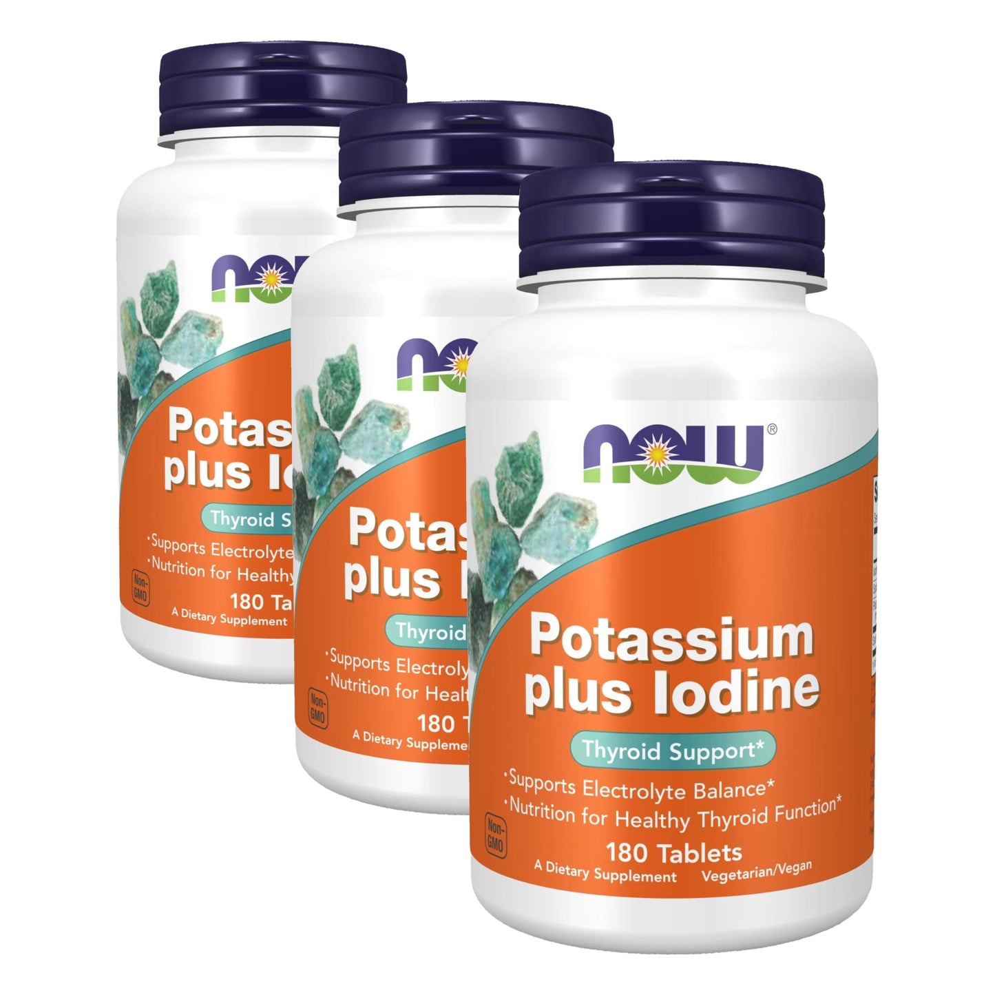 NOW Foods Potassium Plus Iodine Tablet, 540 Tablets