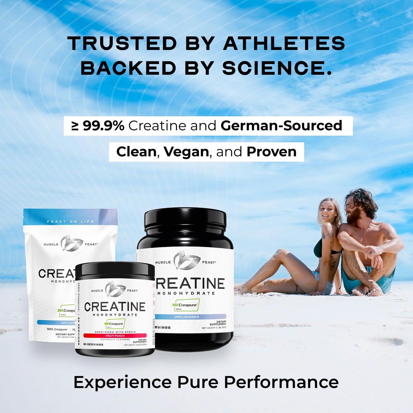 Muscle Feast Creapure Creatine Monohydrate Powder, 300 g