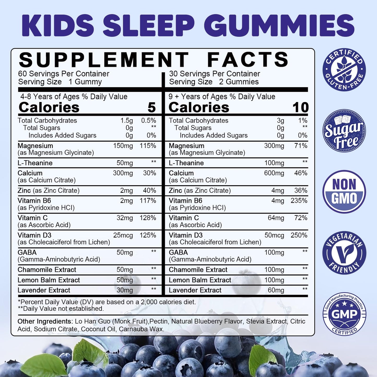 YANLUOBO Kids Sleep Gummies Gummy 60 Count