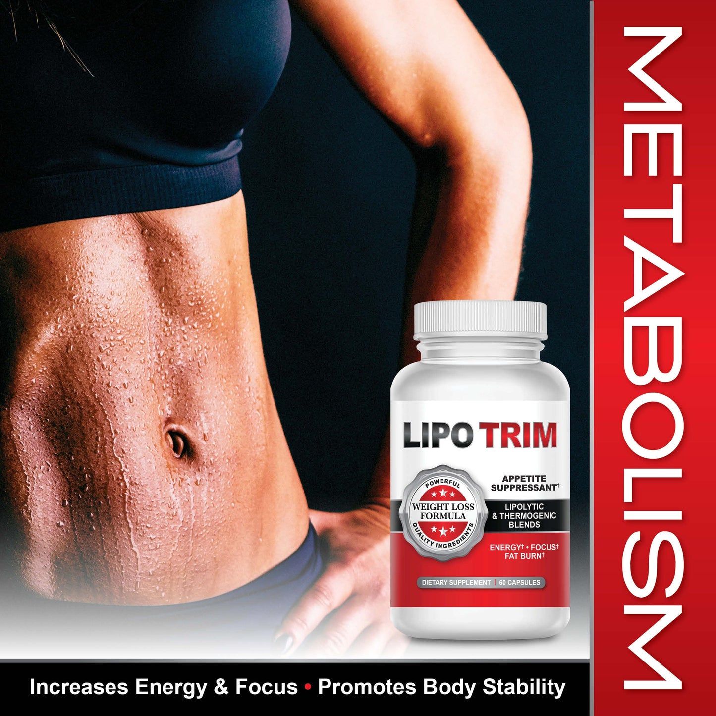 BIODEV Lipo Trim Advanced Lipogenic Thermogenic Diet Pills Capsules, 2 Bottles