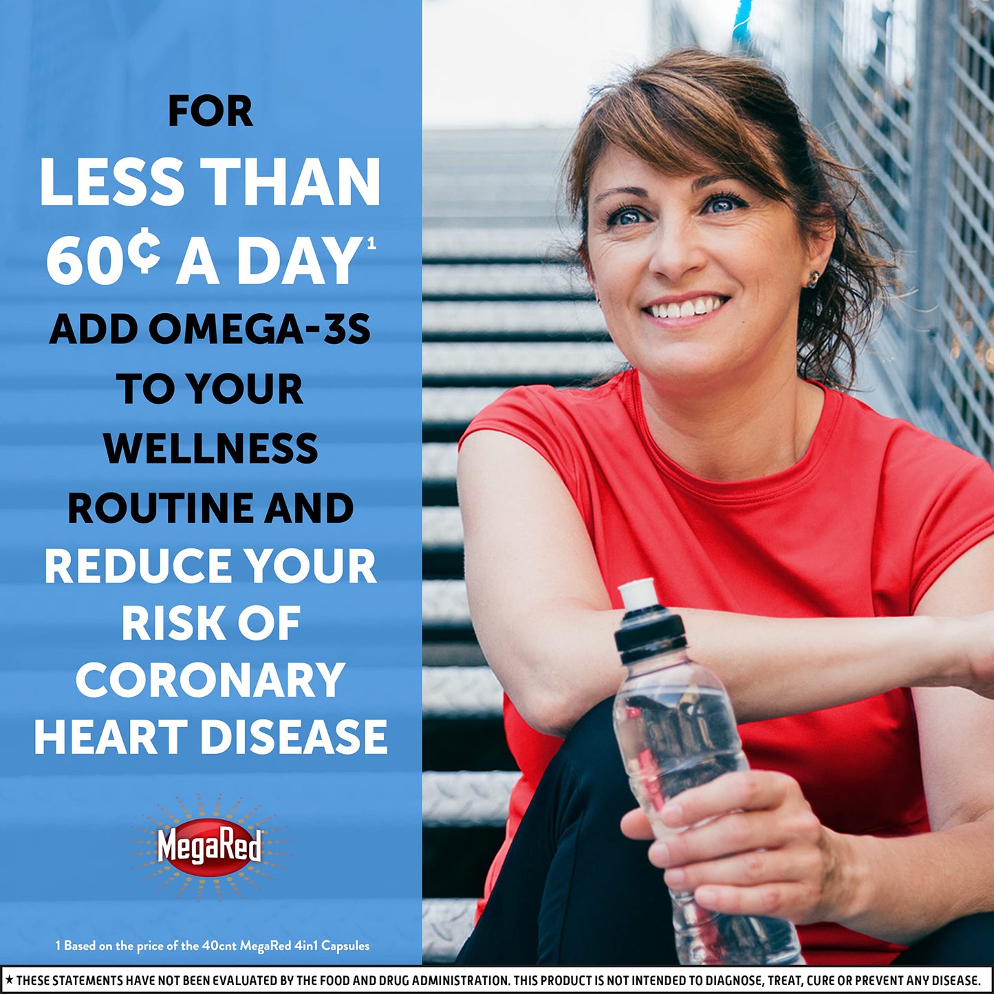 MegaRed Advanced 4in1 Omega-3 Fish Oil + High Absorption Krill Oil 500mg, Concentrated Omega-3 Fish & Krill Oil Supplement for Heart, Joints, Brain & Eyes Softgels 40 Count