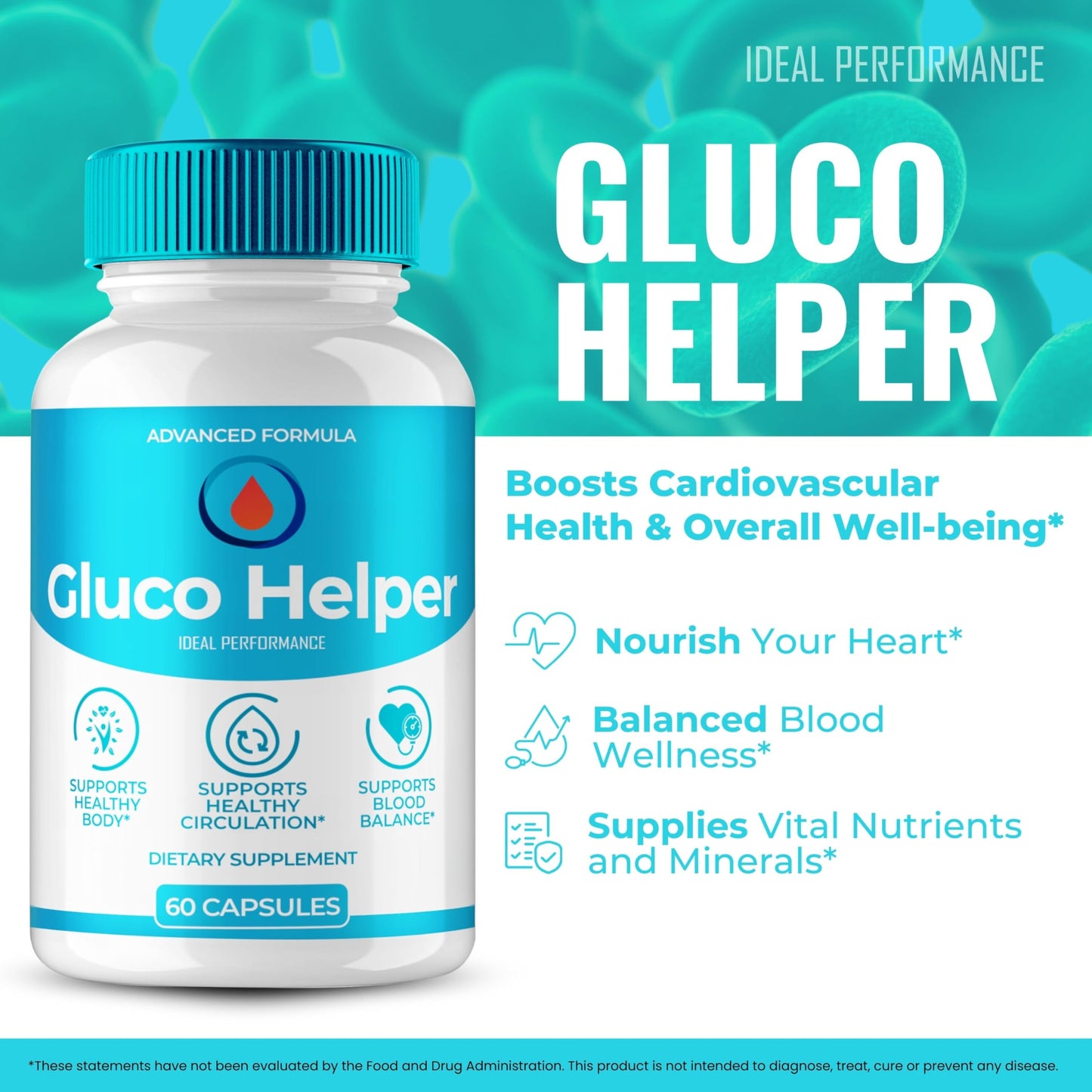 Ideal Performance Gluco Helper Capsules, 120 Count