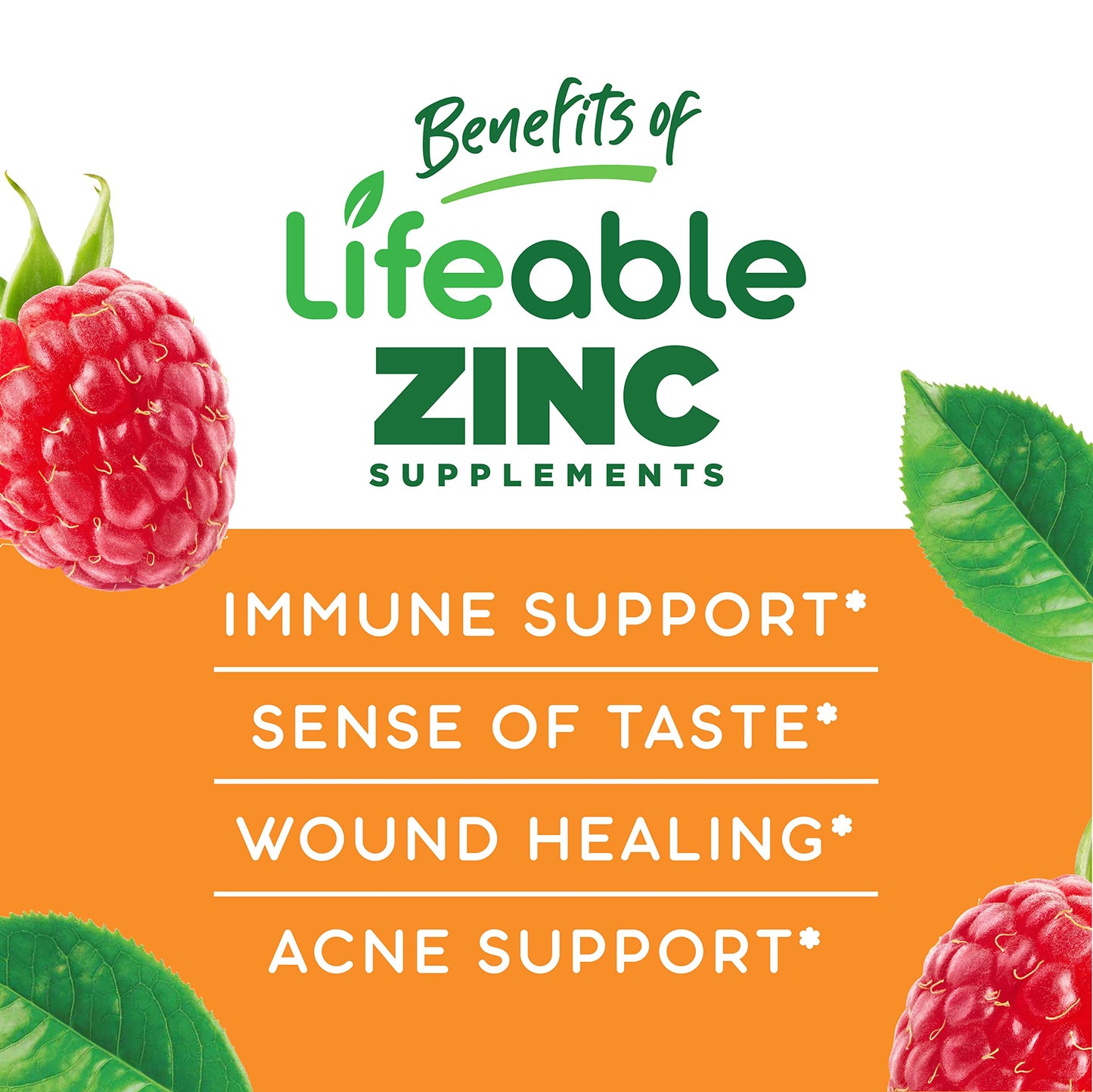 Lifeable Zinc 50mg Gummies 60 Count