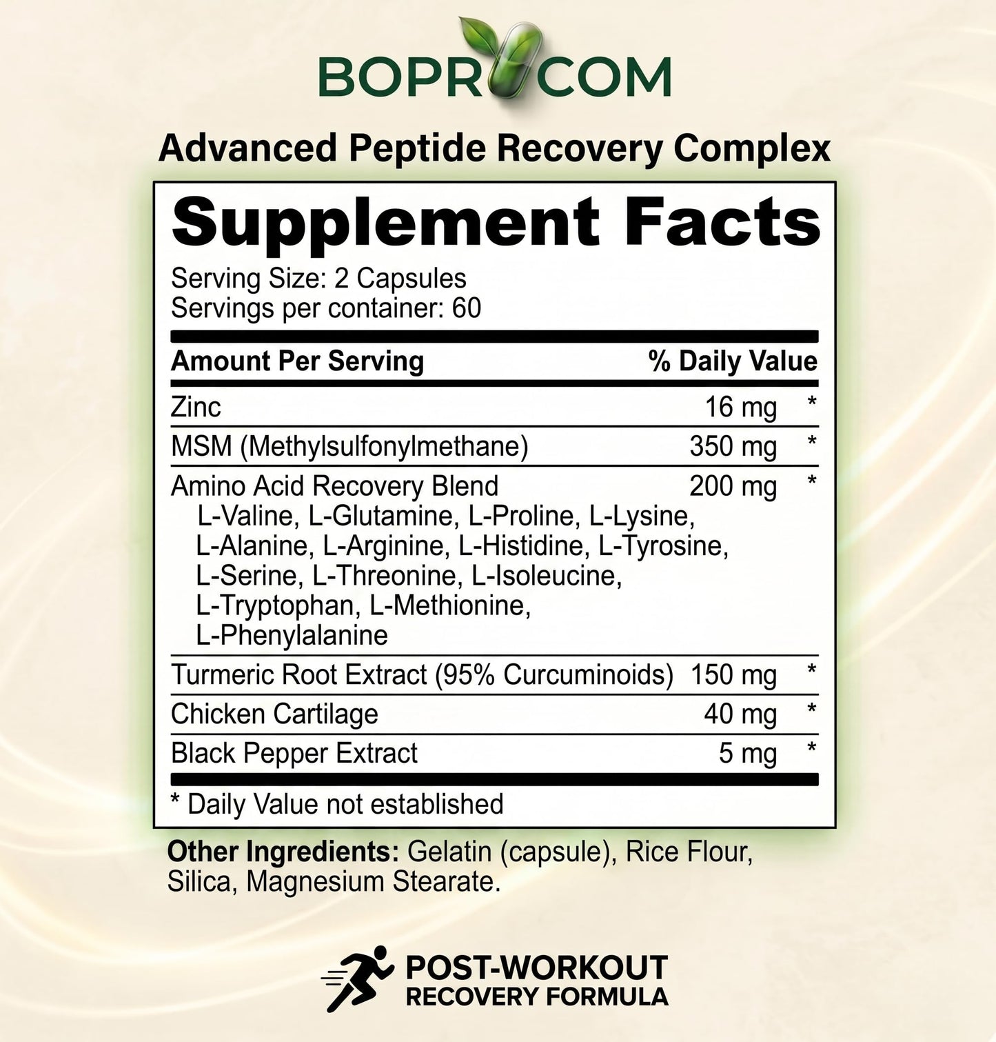 BOPROCOM Peptide Recovery Complex – Advanced 157 Recovery Blend, 60 Capsules
