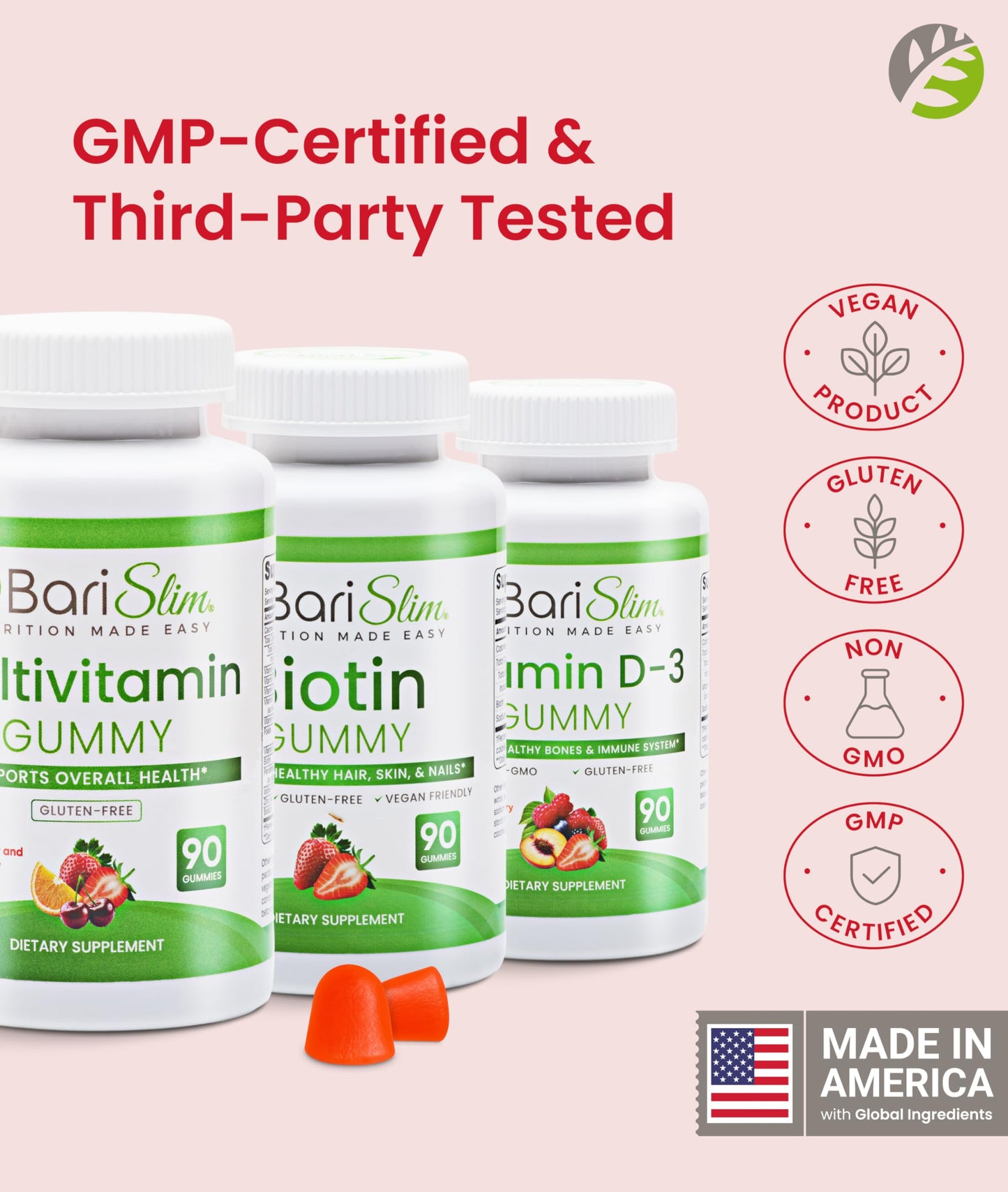 BariSlim Bariatric Multivitamin Gummies, 270 Count