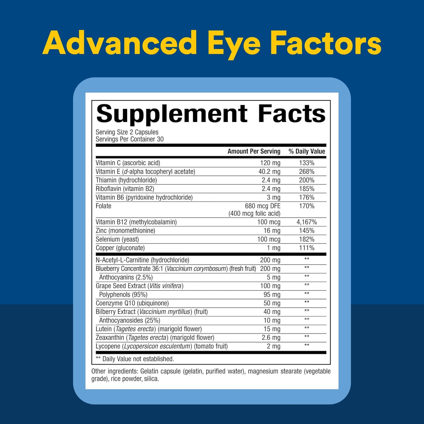 Natural Factors Advanced Eye Factors Capsule 60