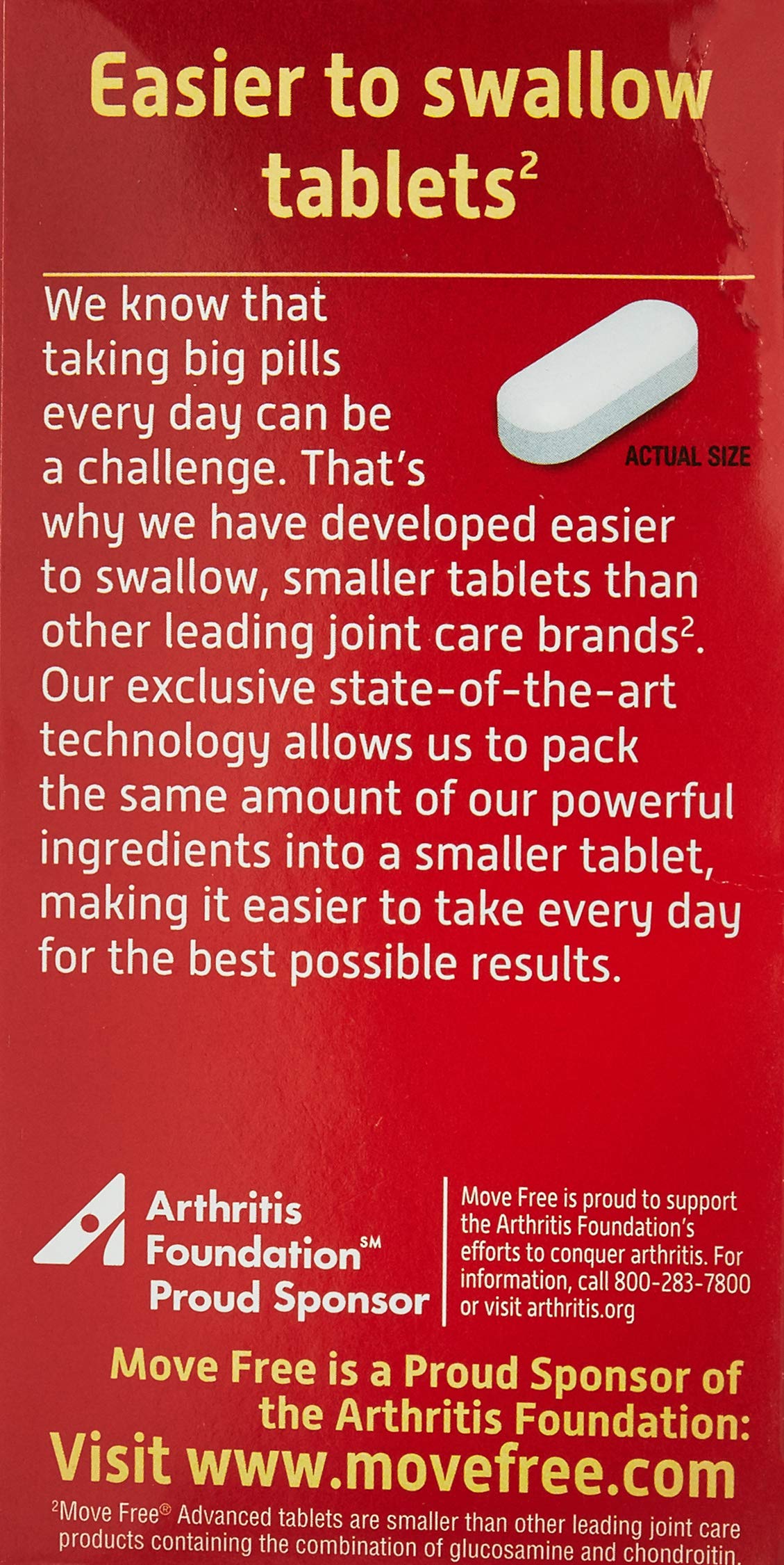Move Free Advanced Joint Health Supplement with Glucosamine and Chondroitin Tablets, 80