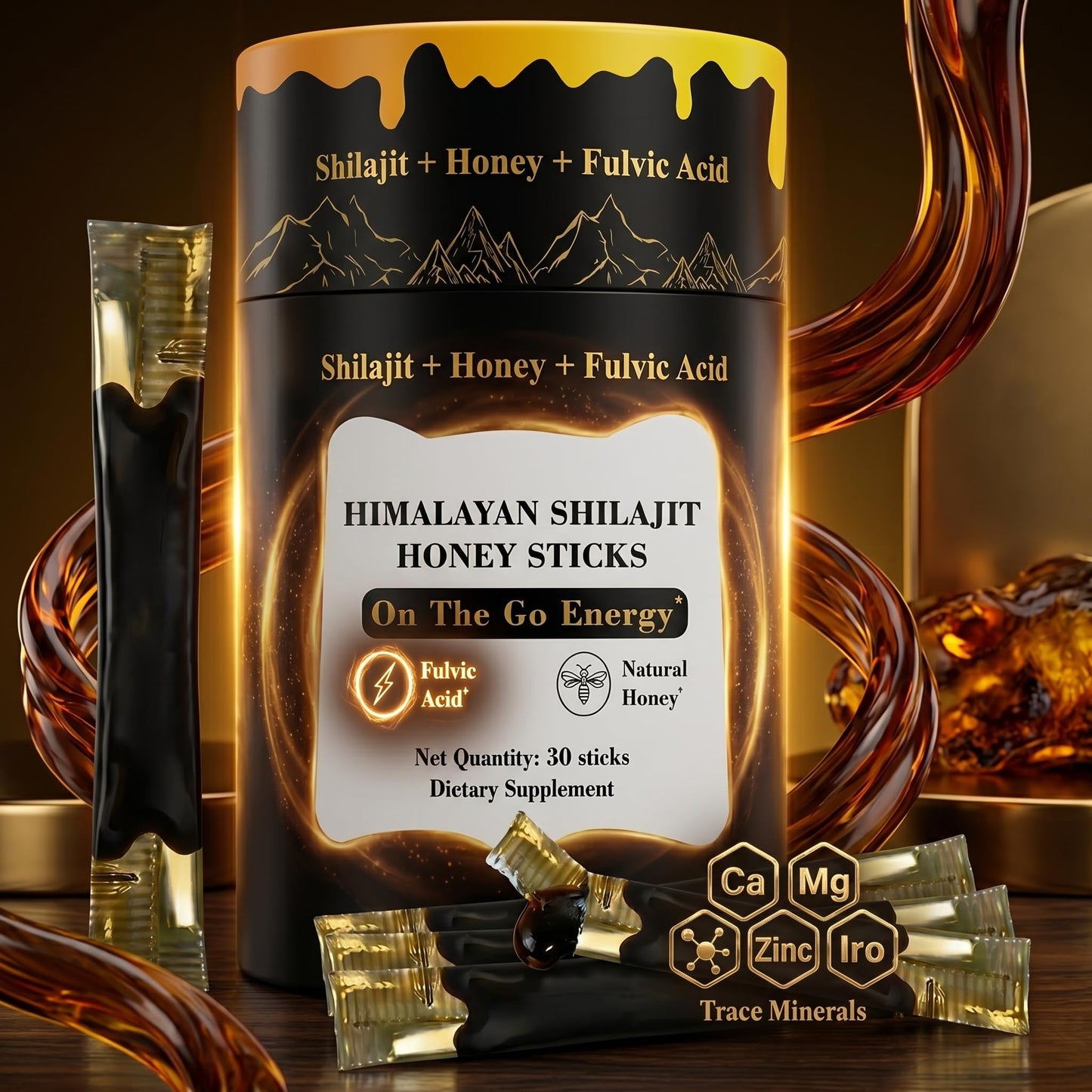 Buy Reliable LLC Shilajit Honey Sticks Softgel 30 Count