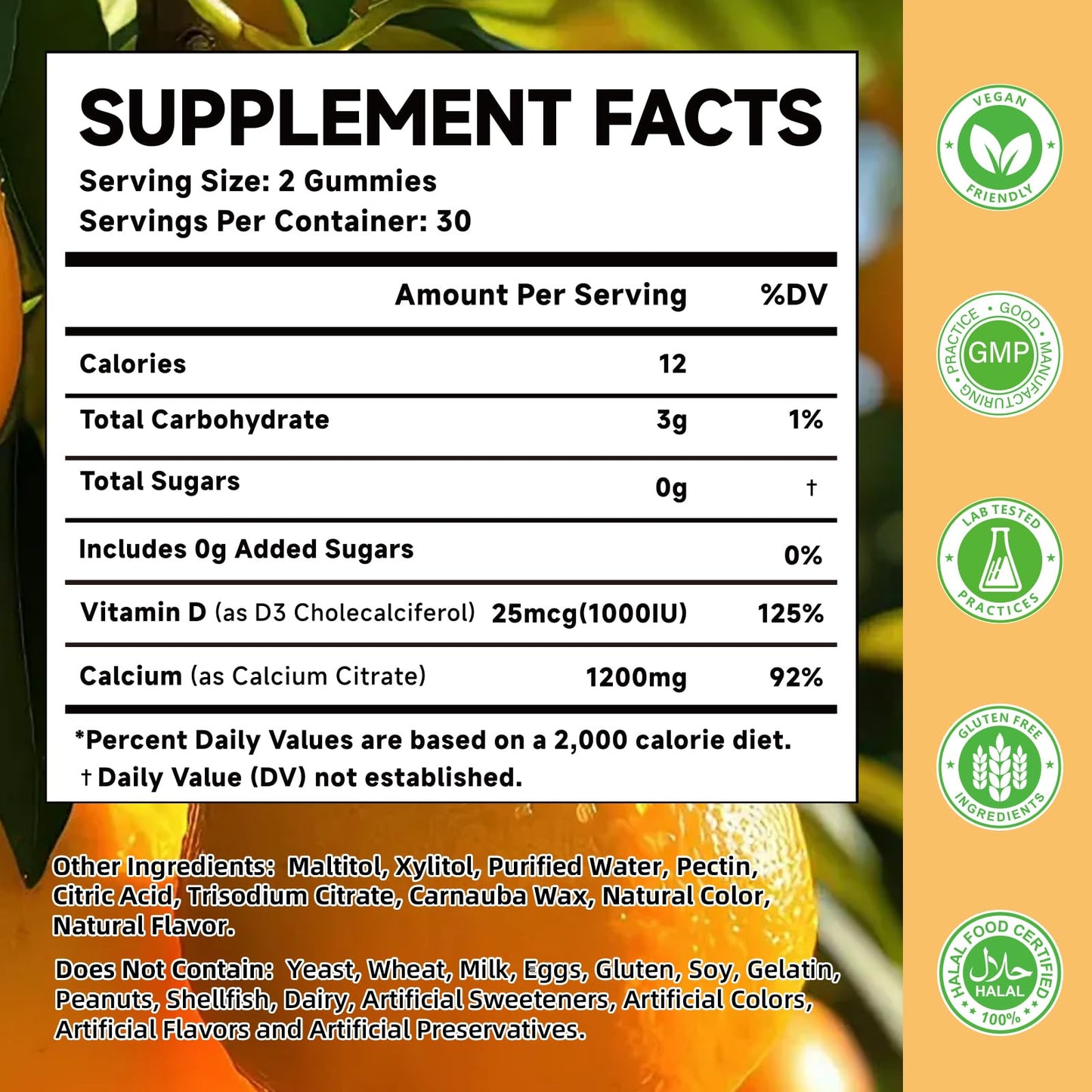 MOORGUMY Calcium Citrate Gummies 120 Count