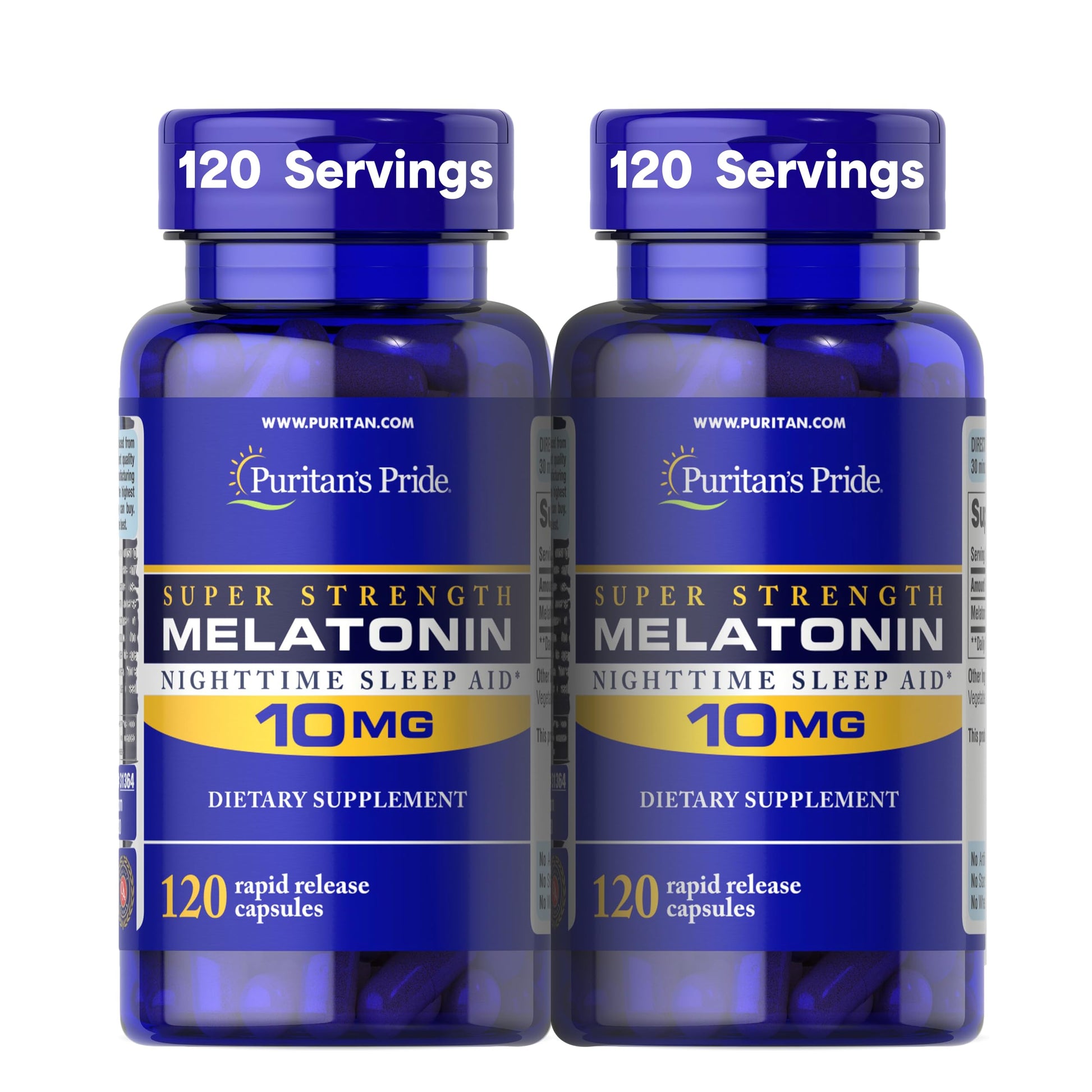 Puritan's Pride Melatonin 10mg Sleep Aid Capsule, 240 Count