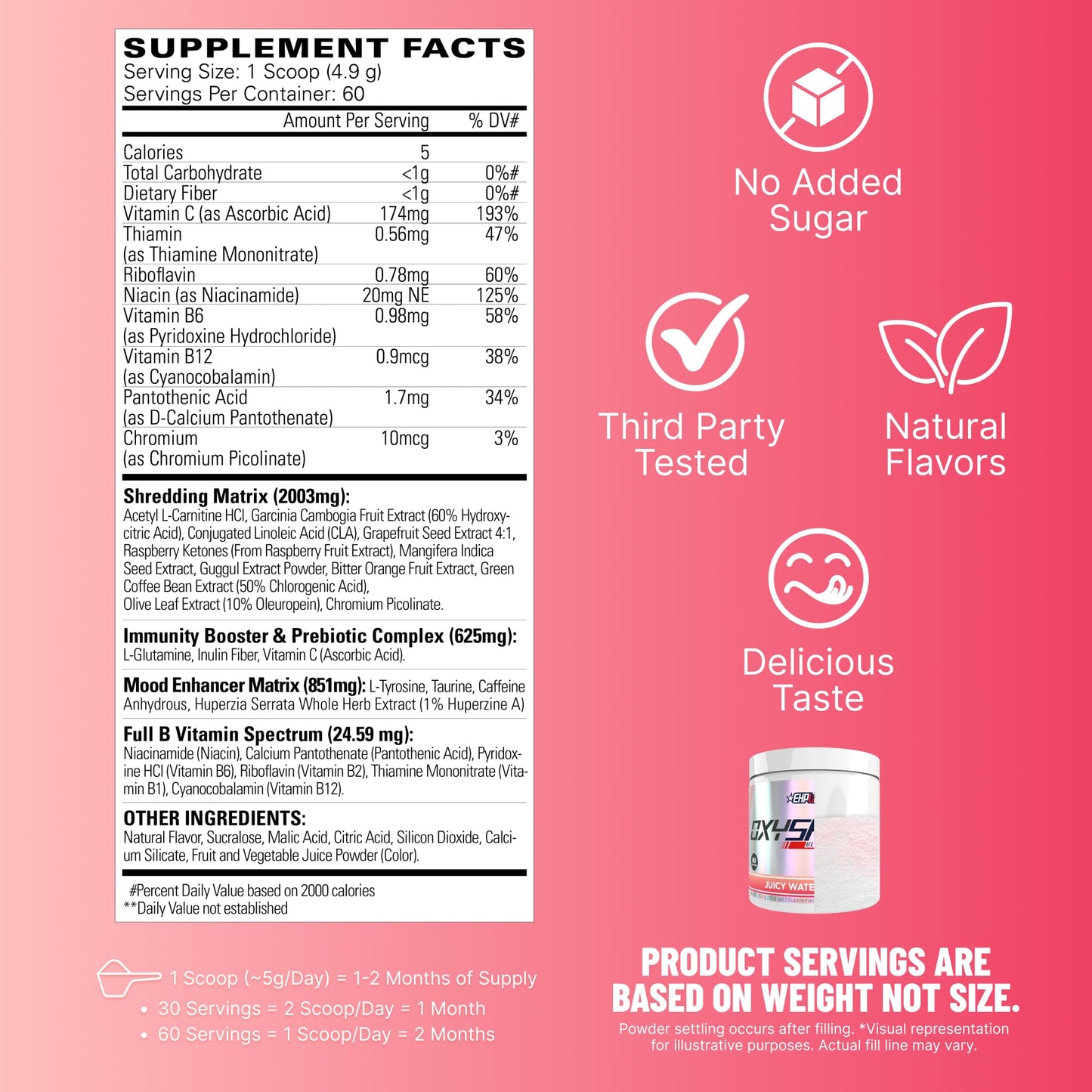 EHP LABS OxyShred Pre Workout Powder 10.4 Ounce