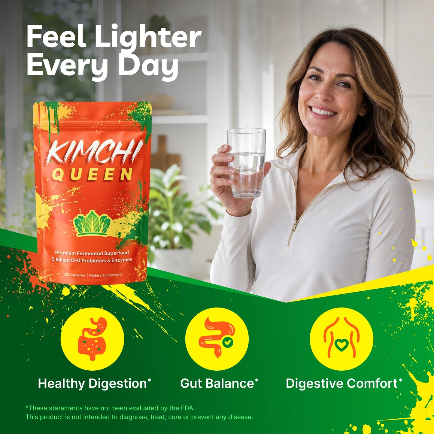 Kimchi Queen Premium Fermented Kimchi Supplement Capsules 120