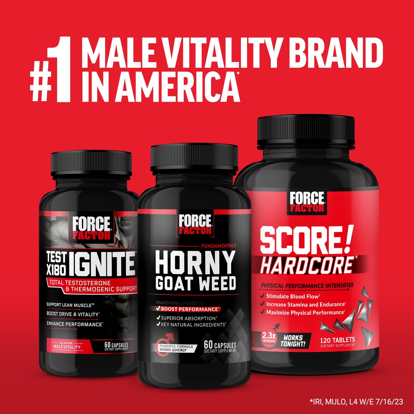 Force Factor Score! Nitric Oxide Supplement for Men Capsules 76 Count