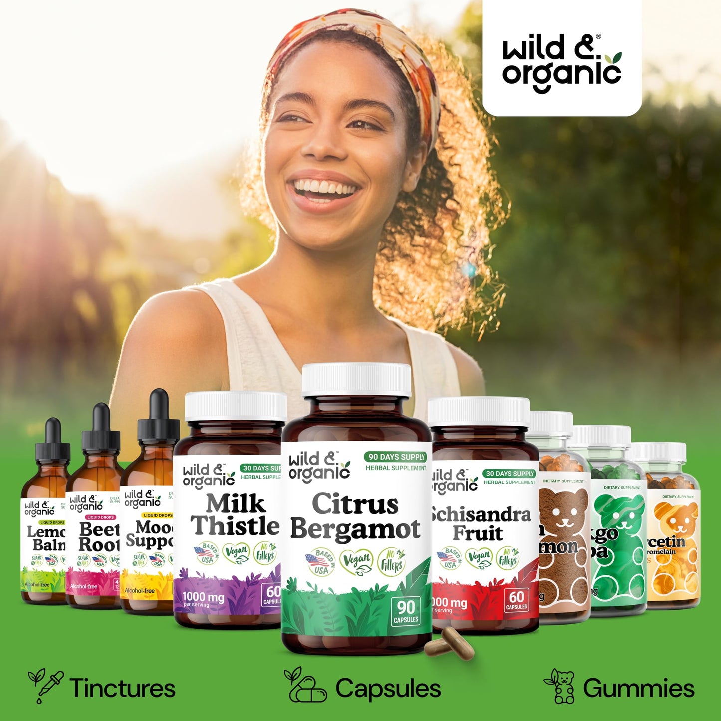 Wild & Organic Citrus Bergamot Capsules 90 Count