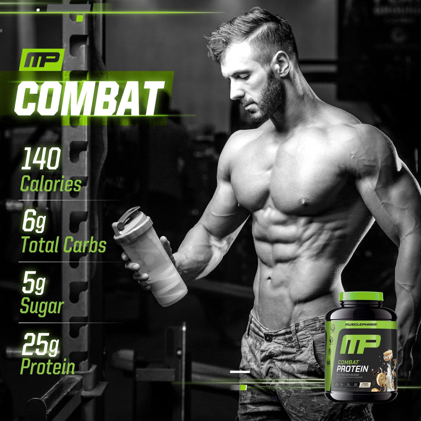 Muscle Pharm Combat Protein Powder 4 lb, 52 Servings