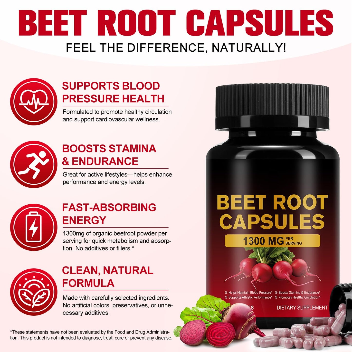 YIEEGCM Beet Root 1300mg Softgels 240 Count