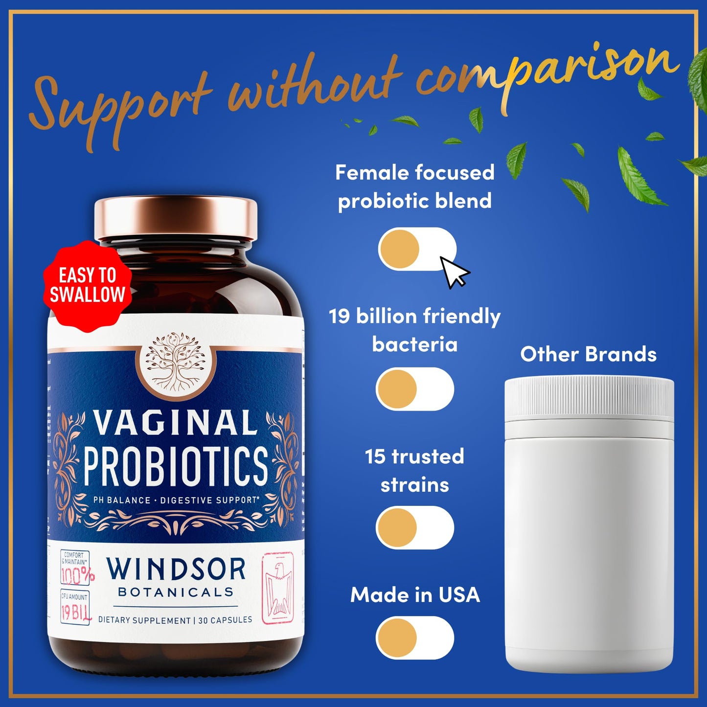 WINDSOR BOTANICALS Vaginal Probiotics for Women 30 Capsules