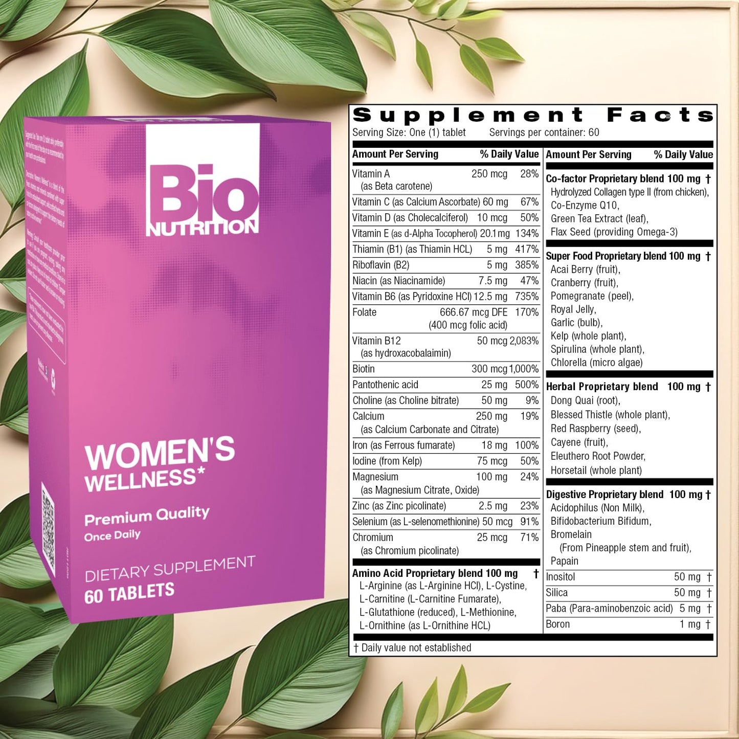 Bio Nutrition Women Wellness Tablets, 60 Tablets