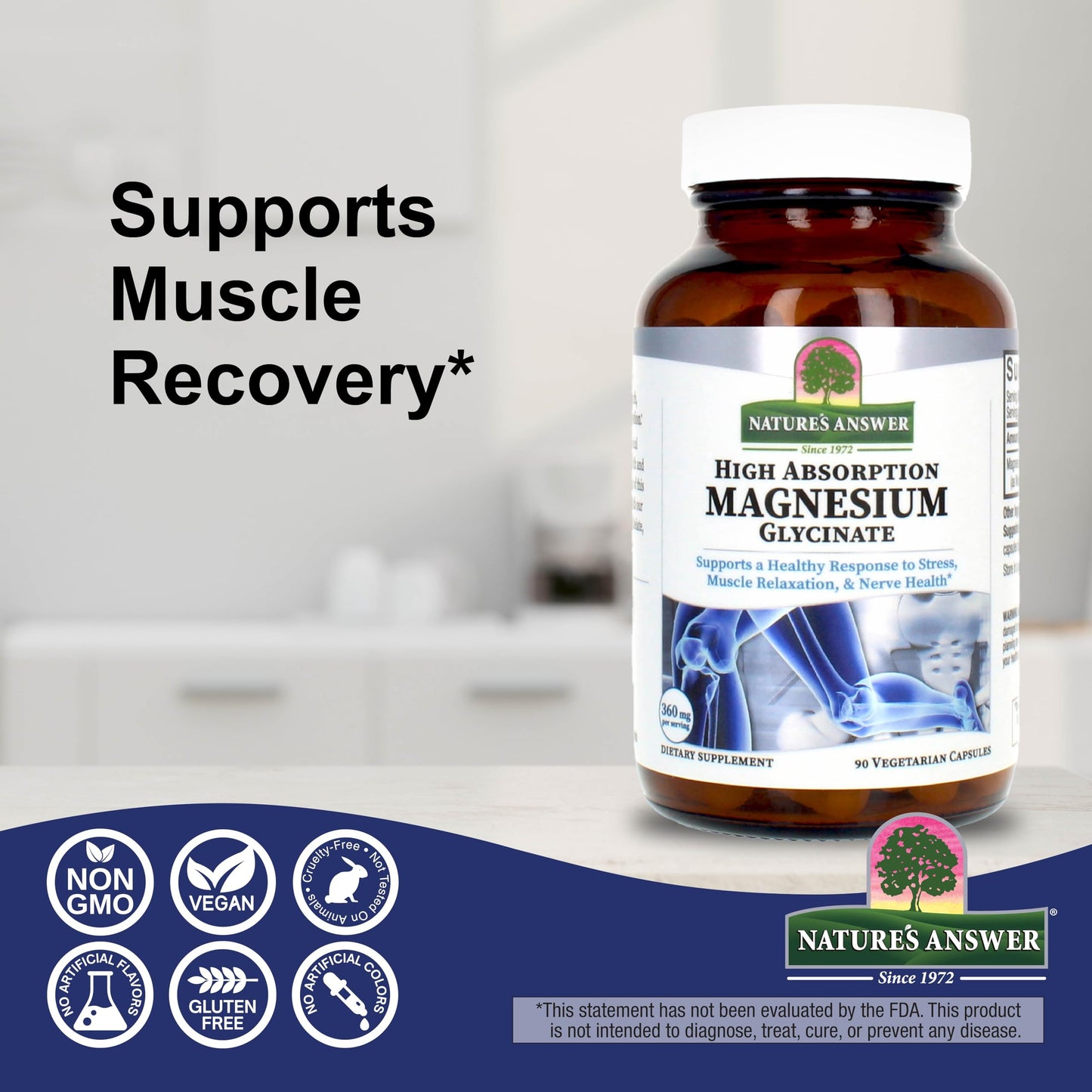 Nature's Answer Magnesium Glycinate Capsules 90 Count