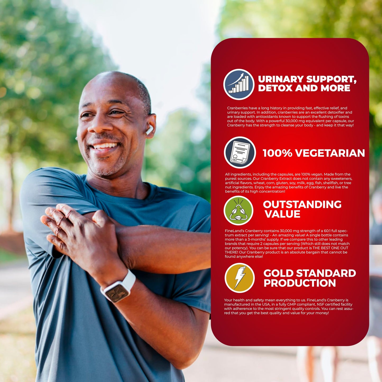 FineLand Cranberry Extract 60:1 Capsule, 100 Capsules