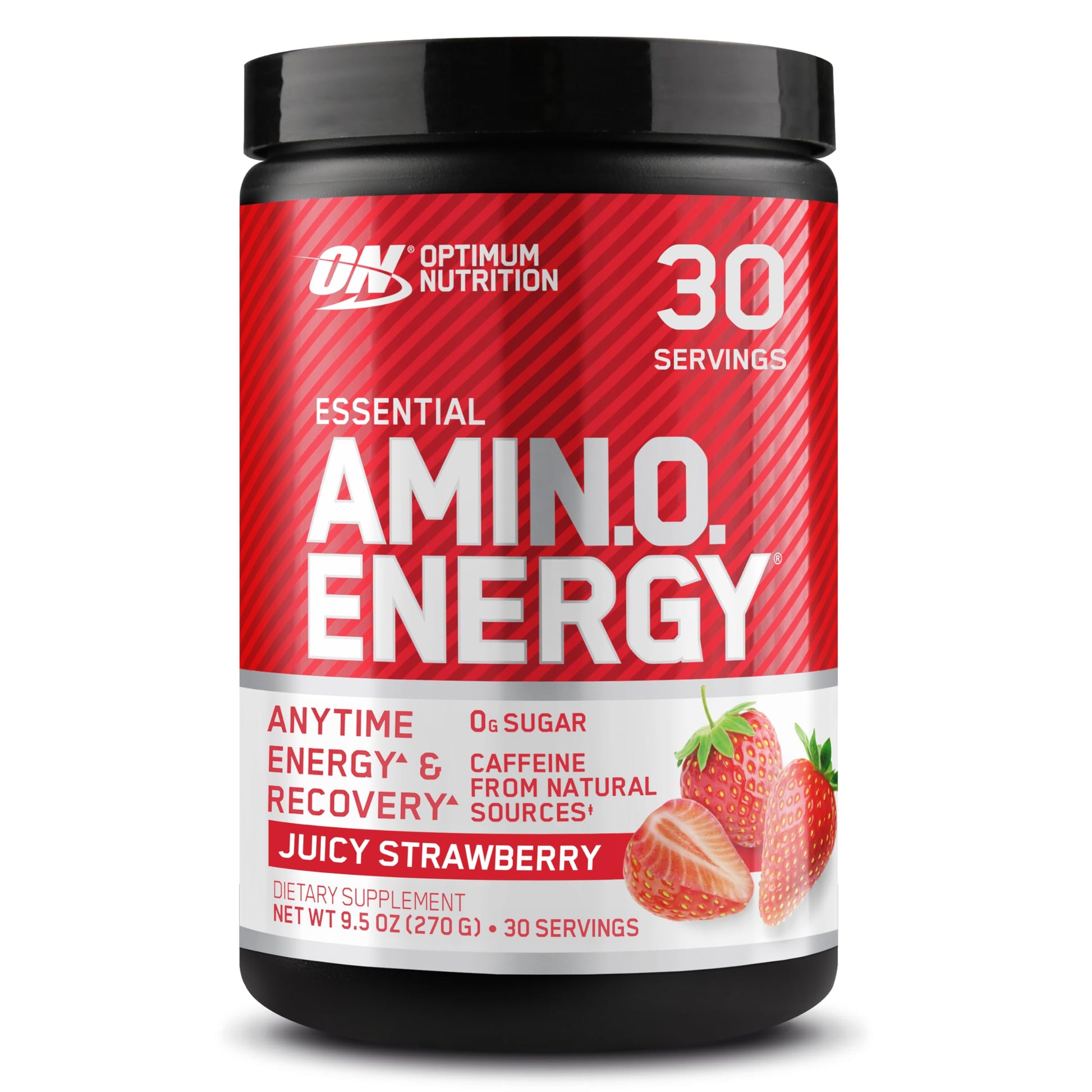 Optimum Nutrition Amino Energy-Pre Workout with Green Tea, BCAA, Amino Acids, Keto Friendly, Green Coffee Extract, Juicy Strawberry Burst Powder, 9.5 Ounce (Pack of 6), 57 Servings