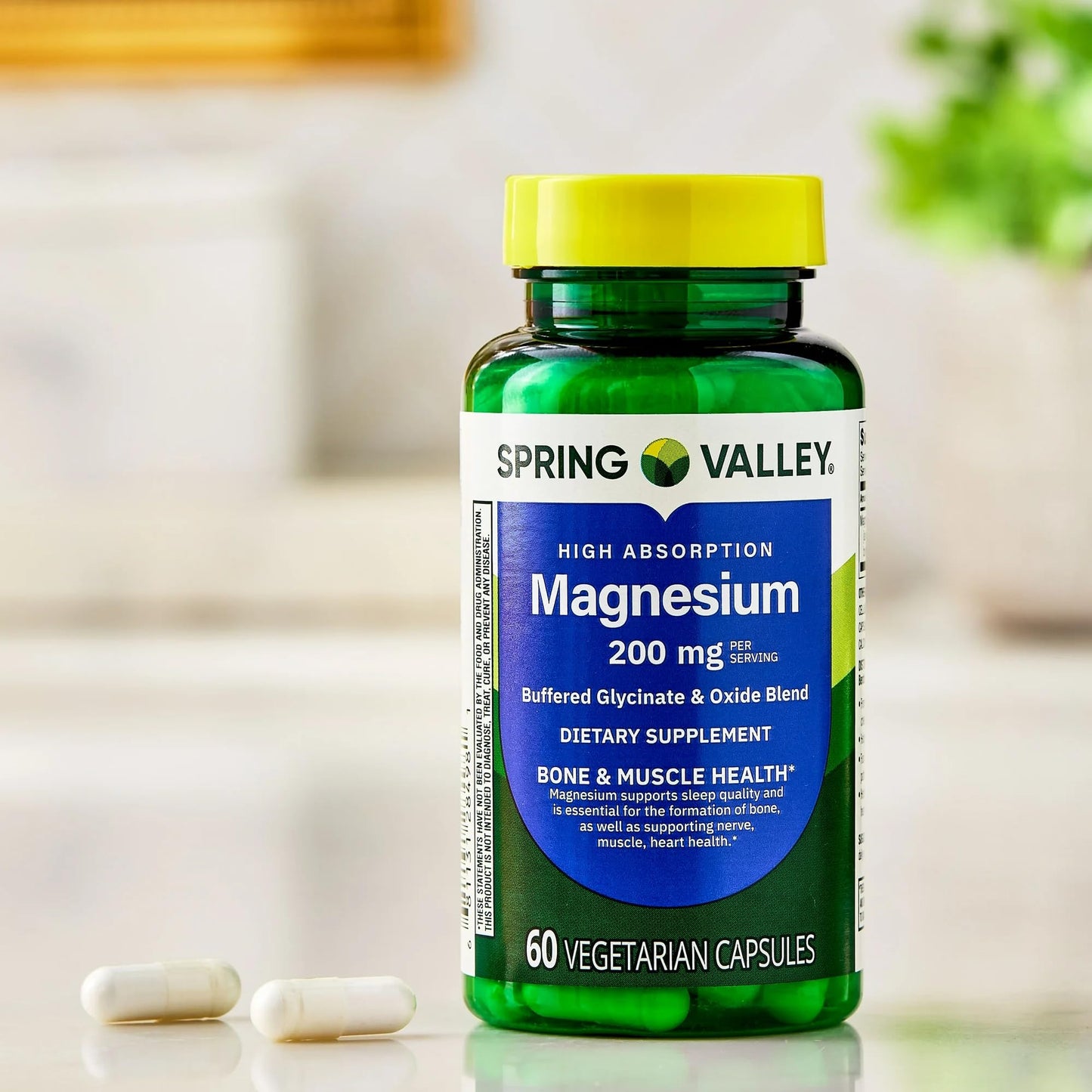 SUREFECT Magnesium Sleep Support Bone & Joint Health Dietary Supplement Vegetarian, 60 Capsules