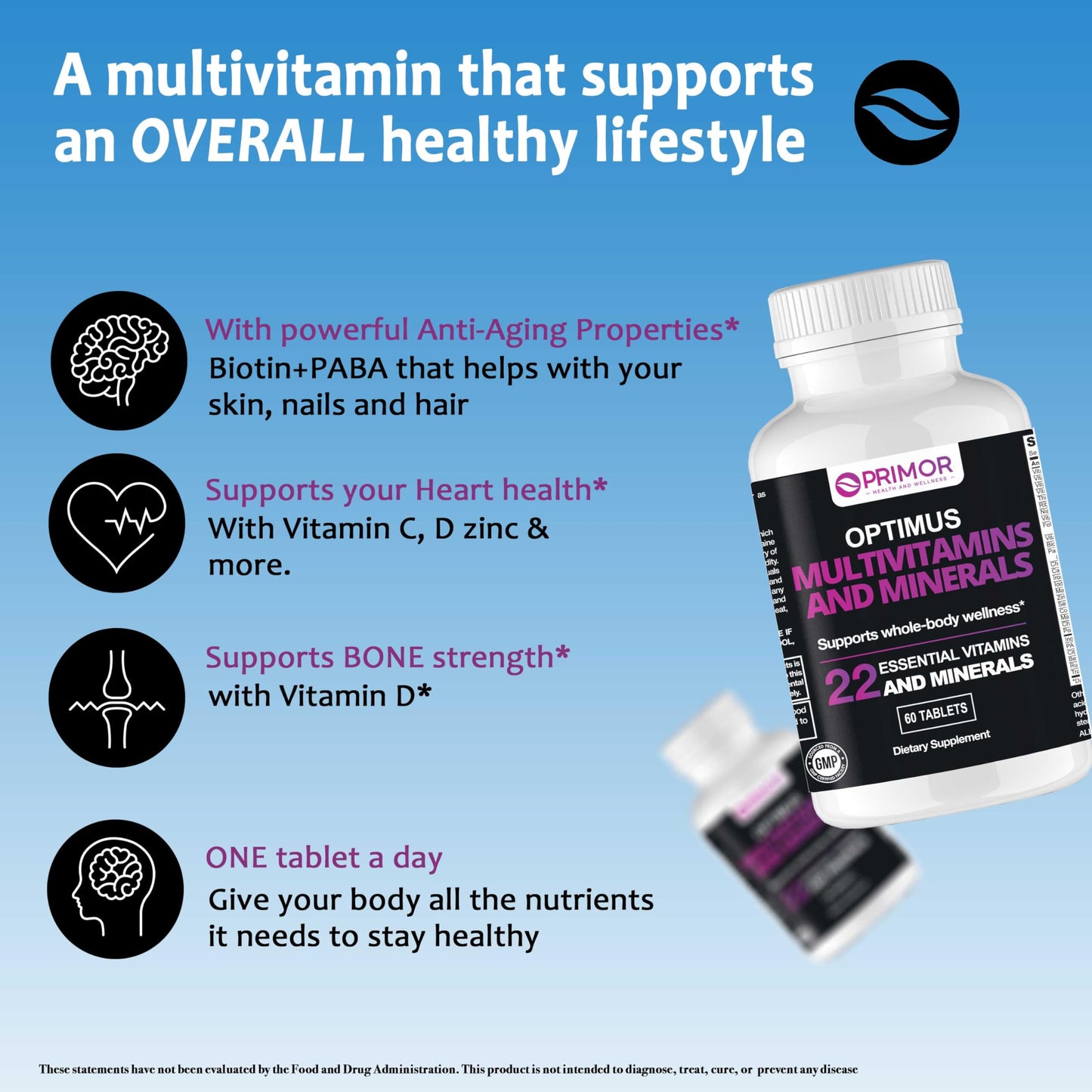 OPTIMUS WEIGHT Multivitamin & Minerals Tablet 60 Count