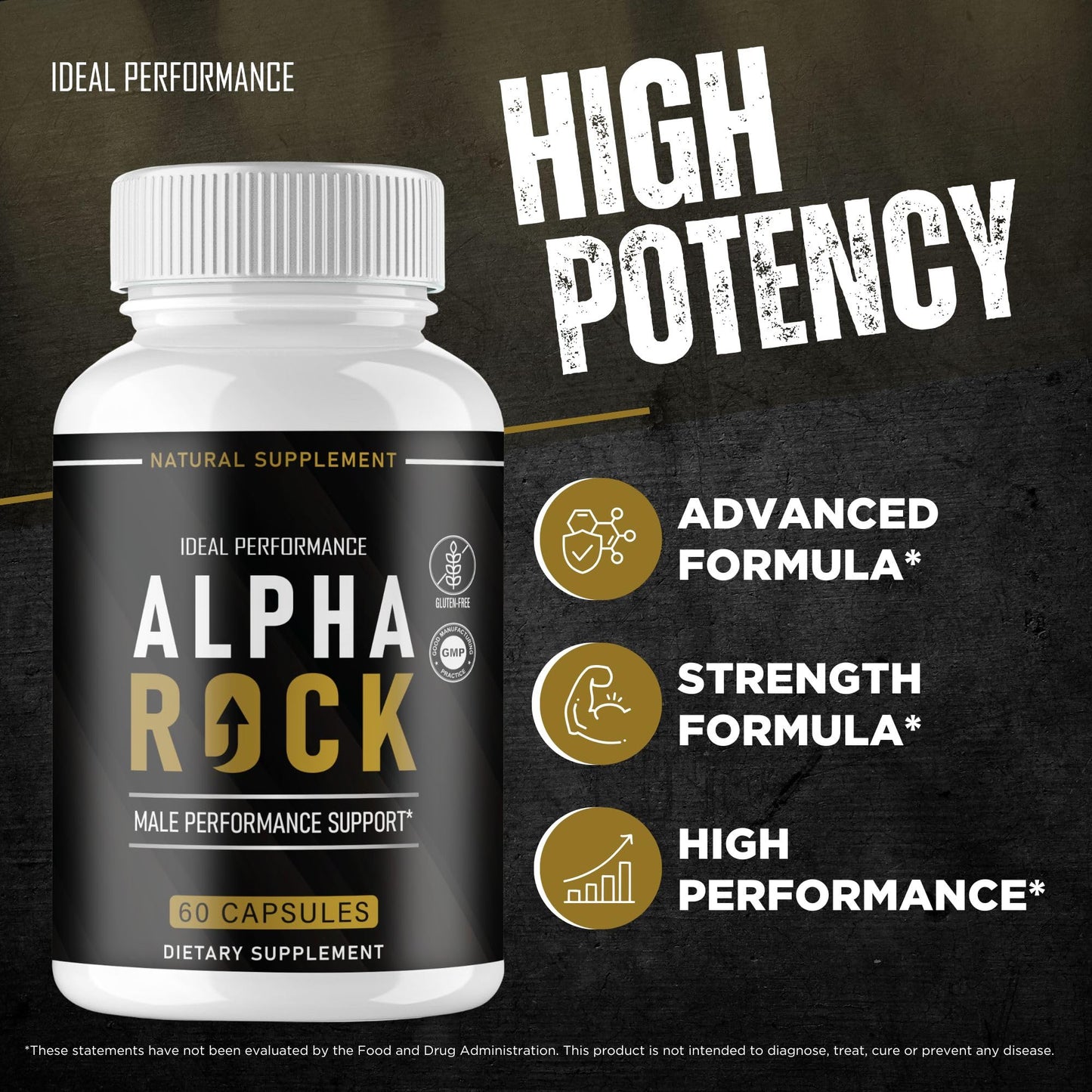 IDEAL PERFORMANCE Alpha Rock Capsules 180