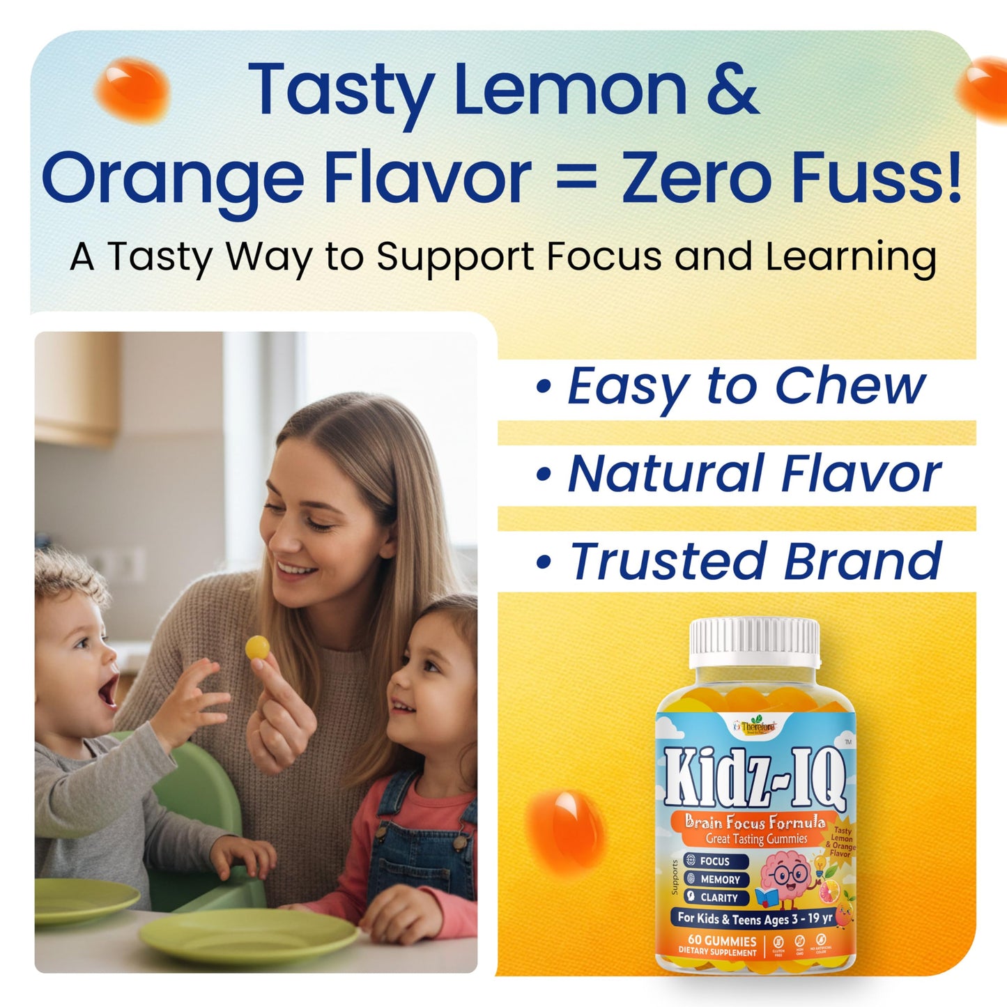 Therefore Kidz IQ Omega-3 for Kids Gummies, 60 Count
