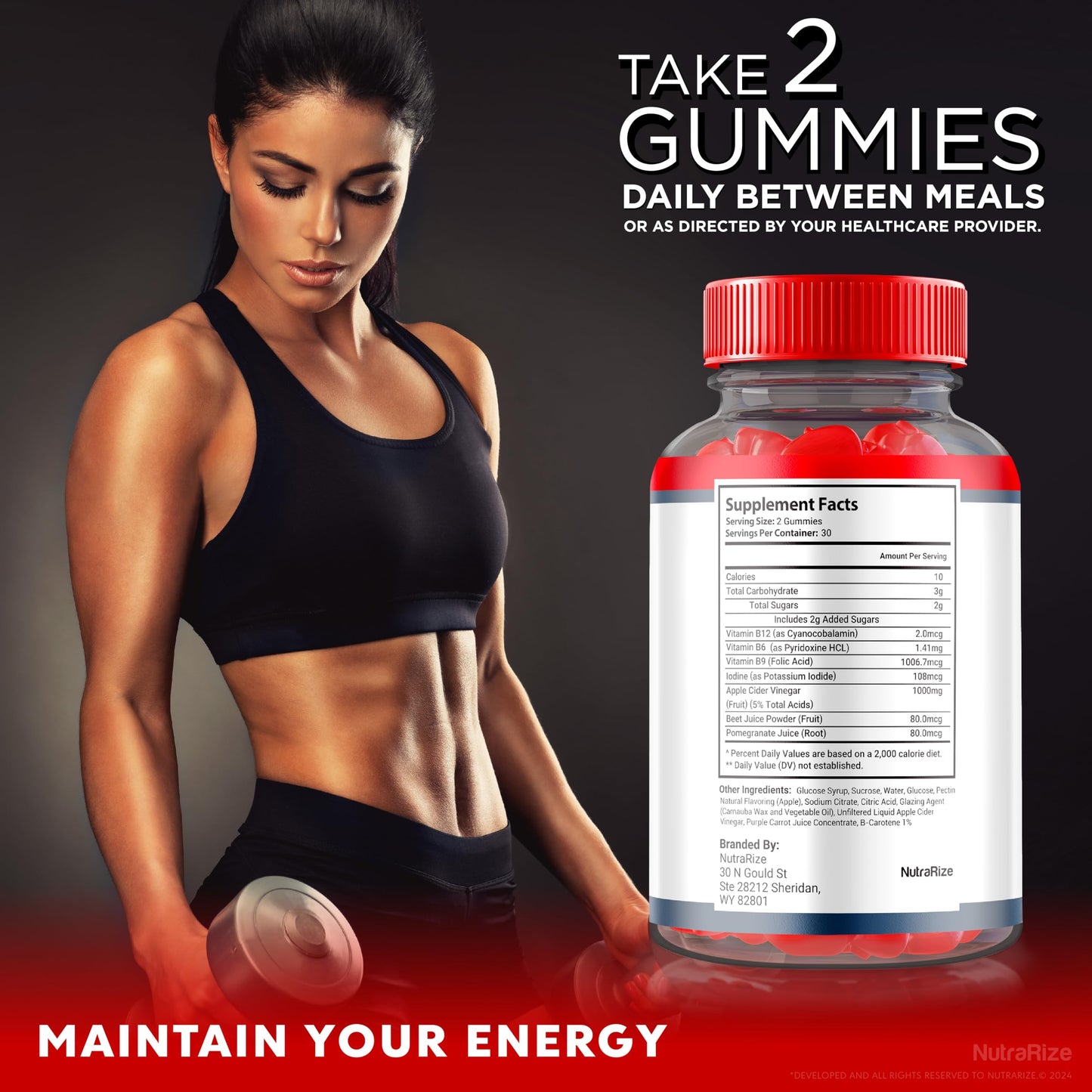 NutraRize Peak Results Keto Gummies, 60 Gummies