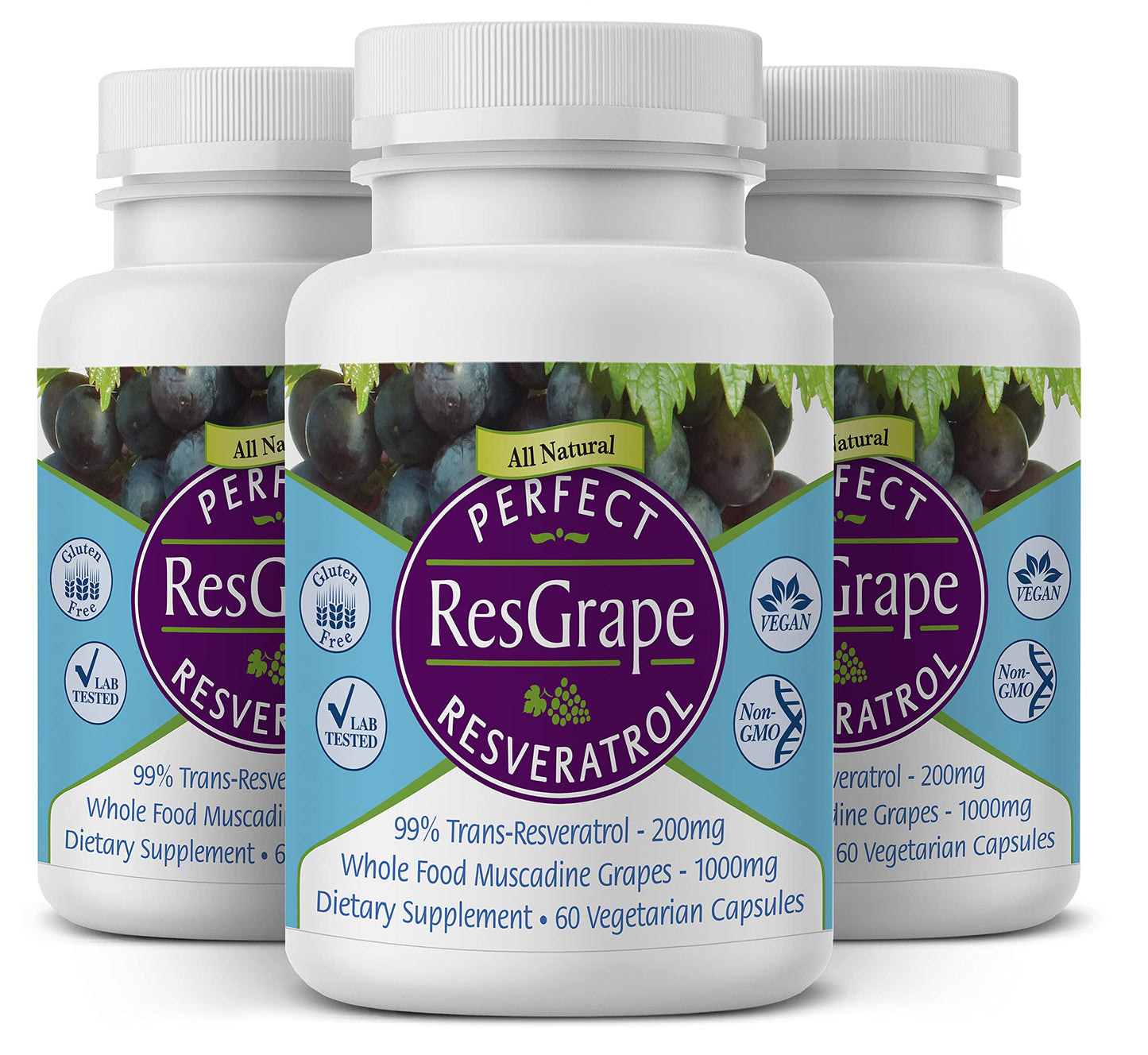 Perfect Supplements ResGrape Resveratrol 180 Capsules