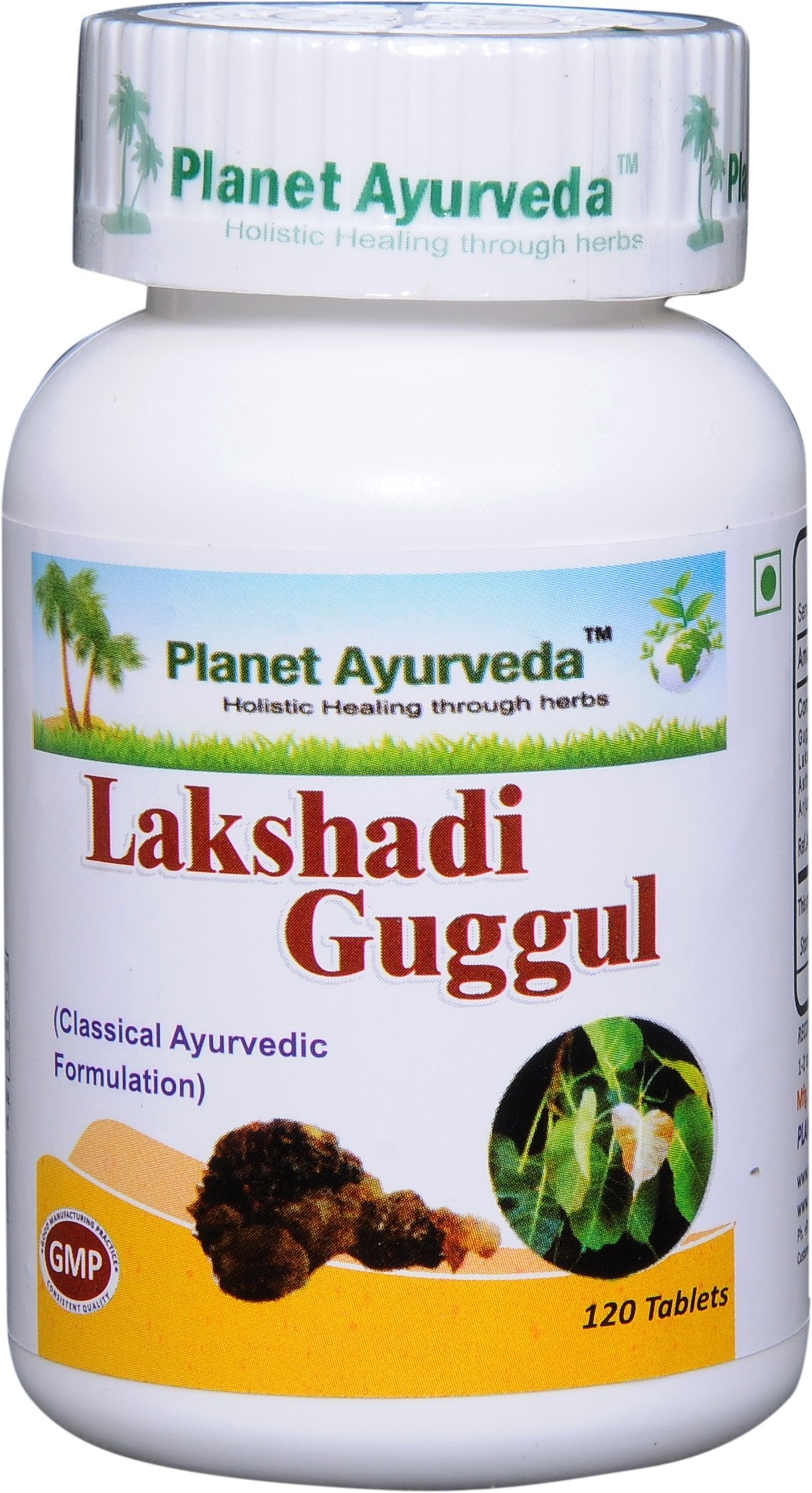 Planet Ayurveda Lakshadi Guggul Herbal Tablets, 2 Bottles, 120 Tablets per Bottle
