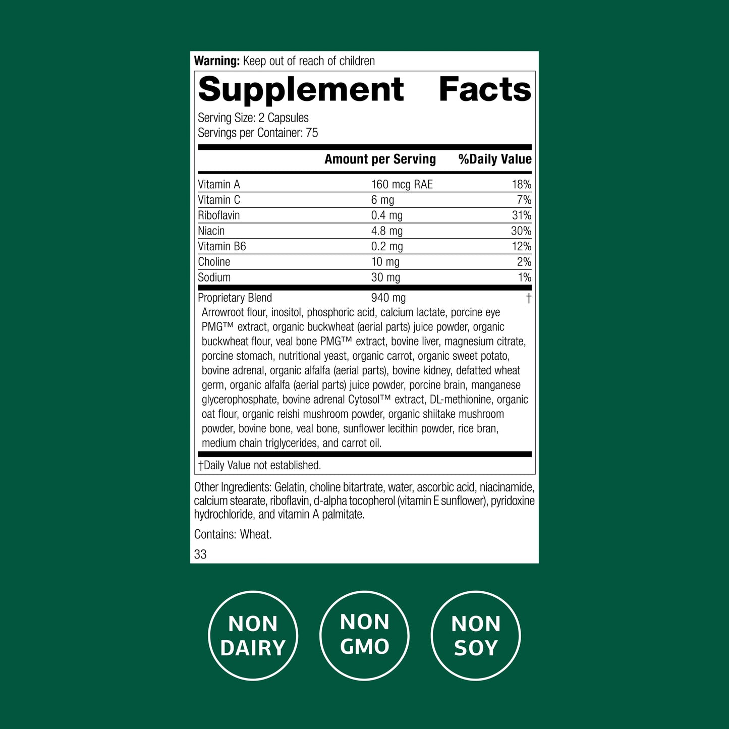 Standard Process Inc. Iplex Whole Food Vascular Supplement, Eye Health and Eye Support Capsule, 150 Capsules