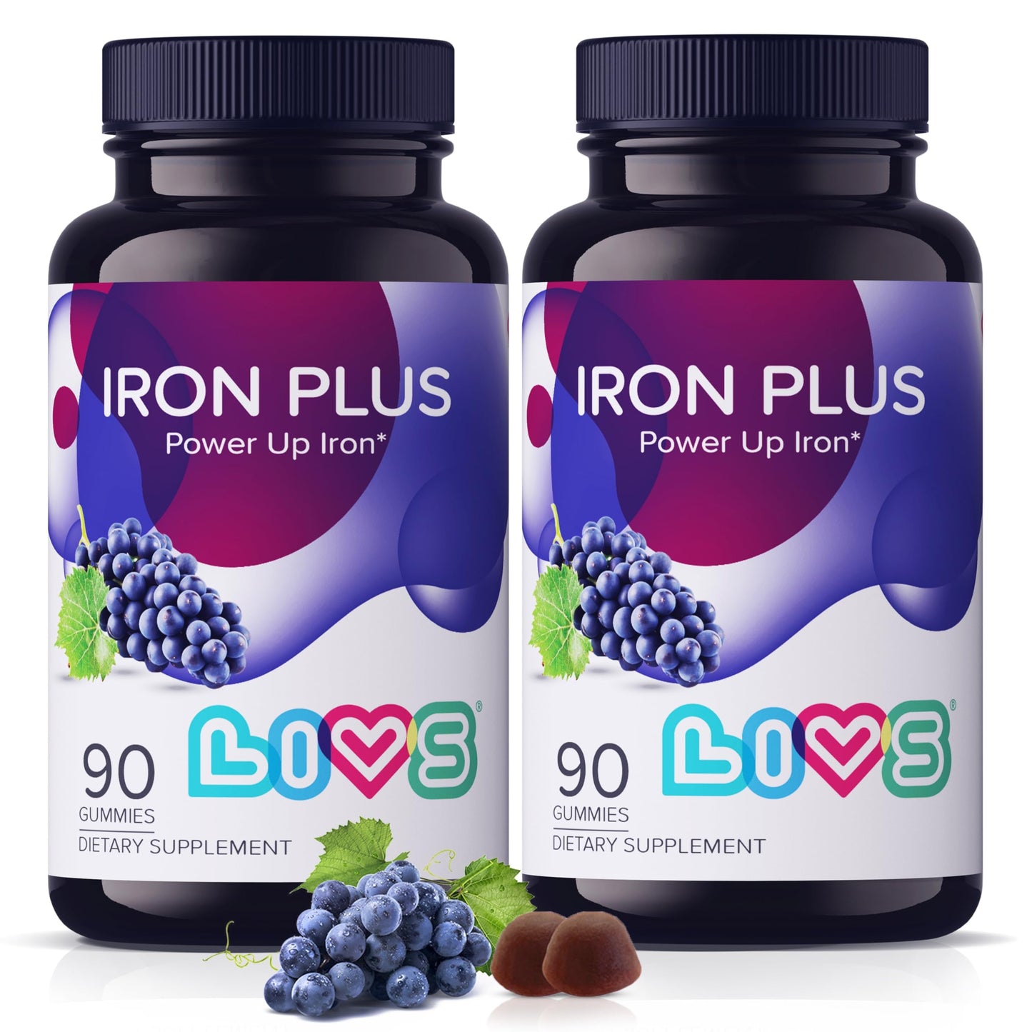 LIVS Iron Plus Gummies 180 Count