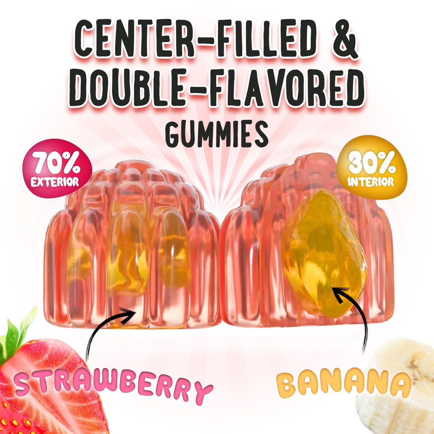 OH MY CHEWY Center-Filled Vitamin D3 K2 & Calcium Gummies, 120 Count