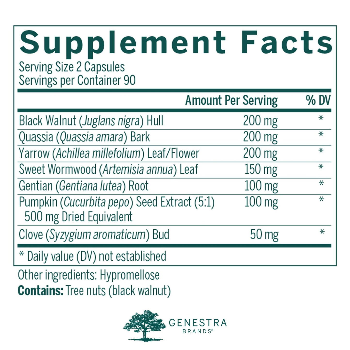 Genestra Brands Black Walnut 90 Capsules