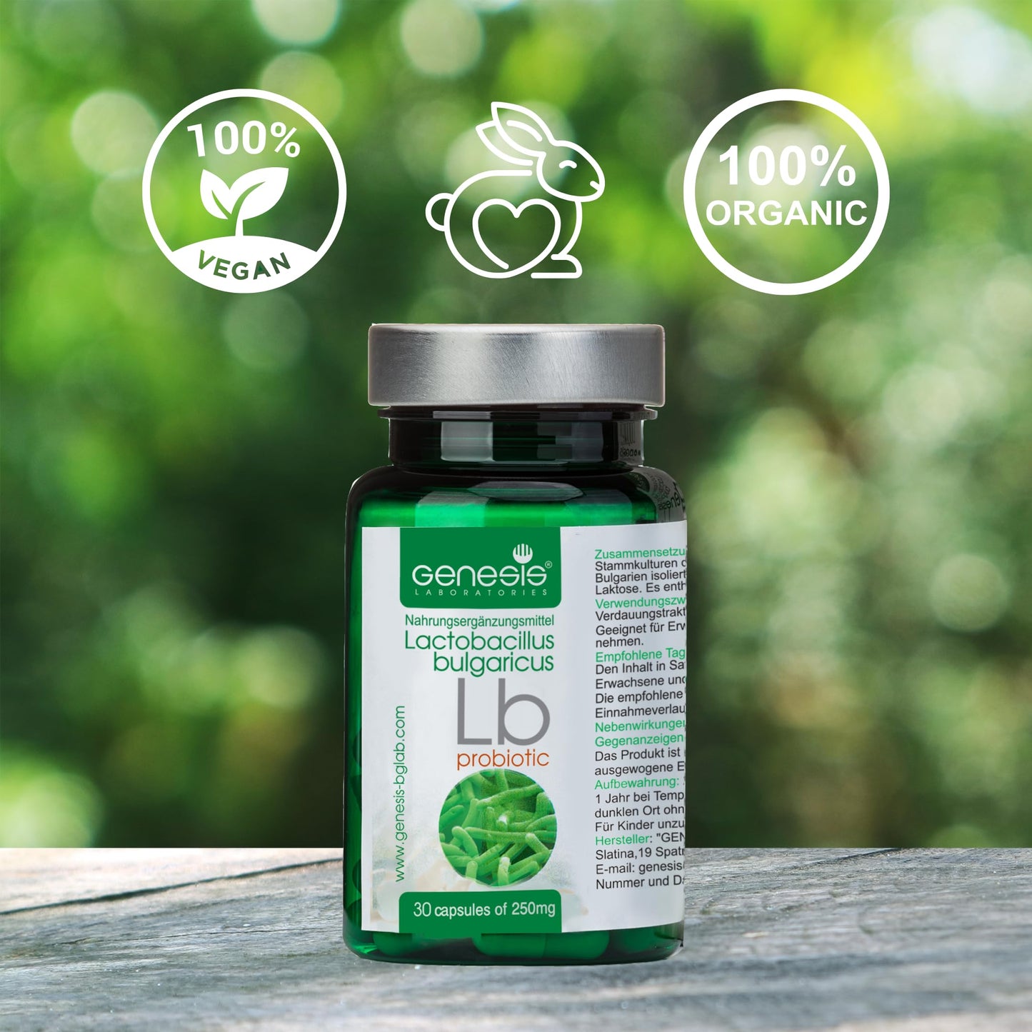 Genesis Laboratories Probiotic Lactobacillus Supplement Capsule 30 Count