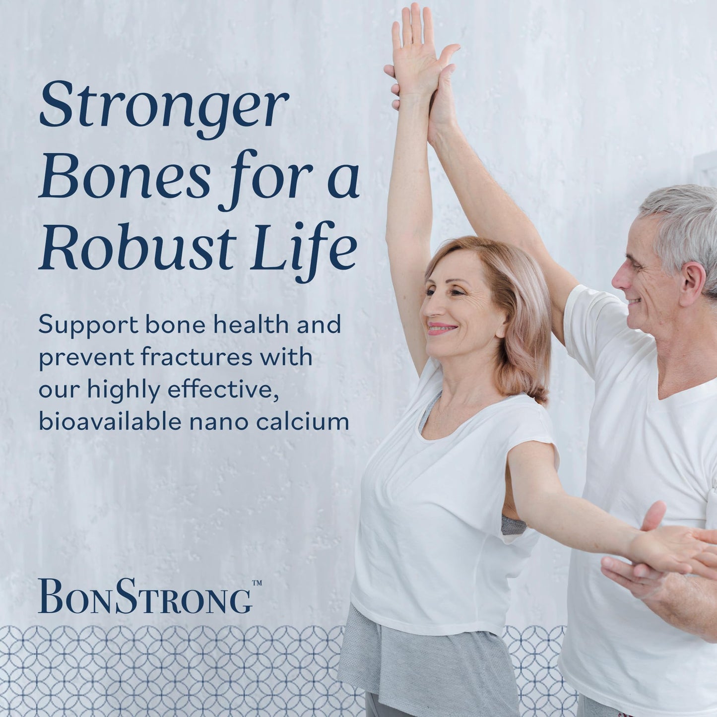 BonStrong Nano Calcium Supplement with MSM 7-in-1 Bone Support Formula with Vitamin D3, K1, Magnesium & Zinc Capsules, 120 Count