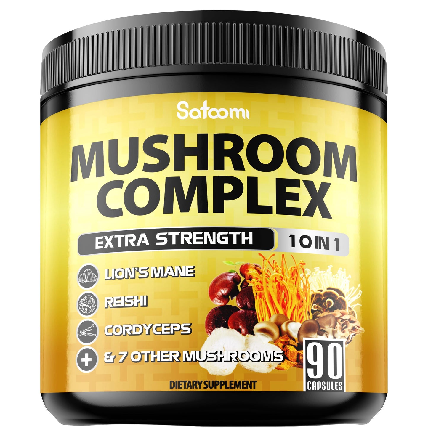 Satoomi 10in1 Mushroom Supplement Complex Capsule 90 Count