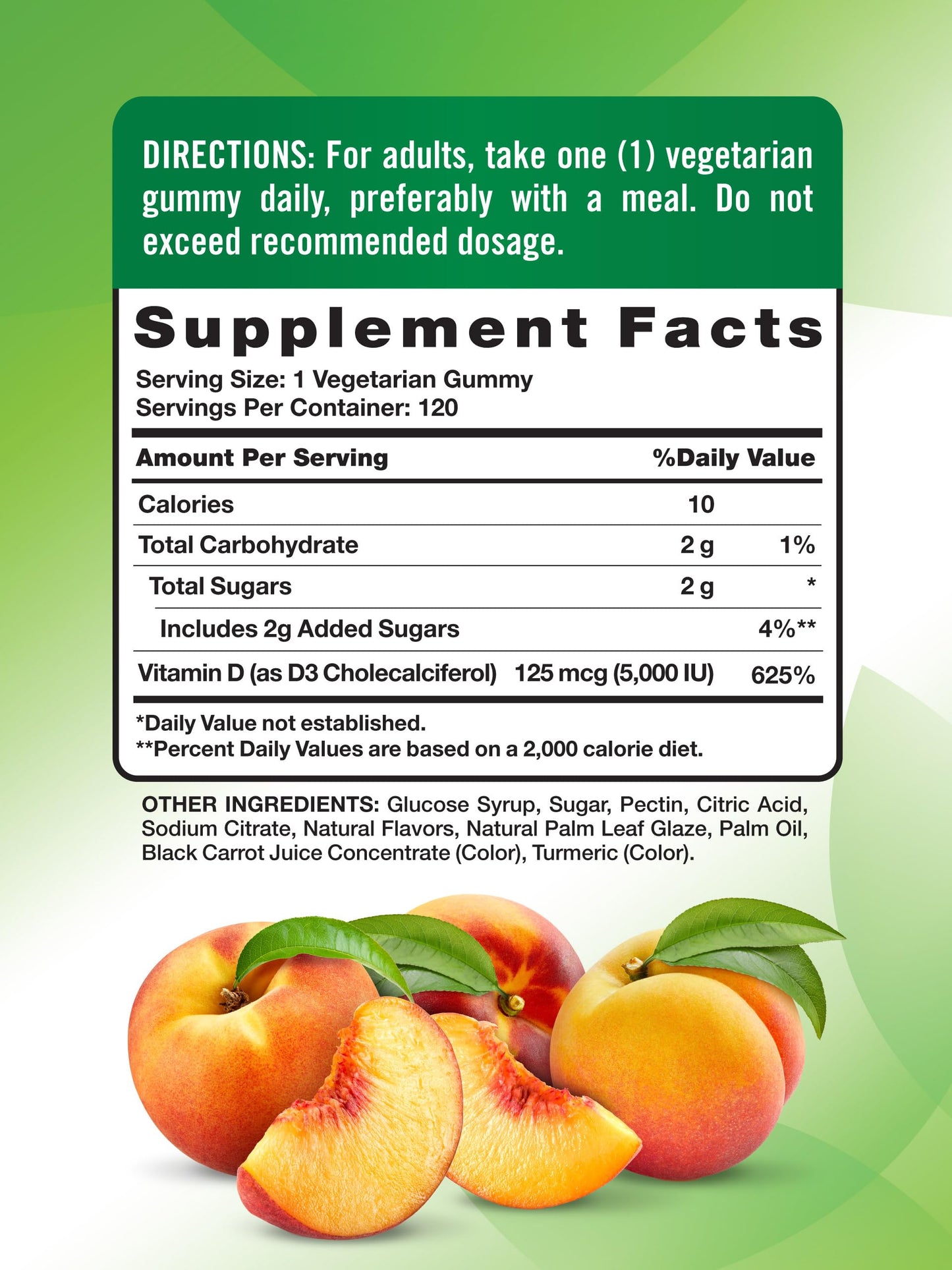Nature's Truth Vitamin D3 Gummies 120 Count