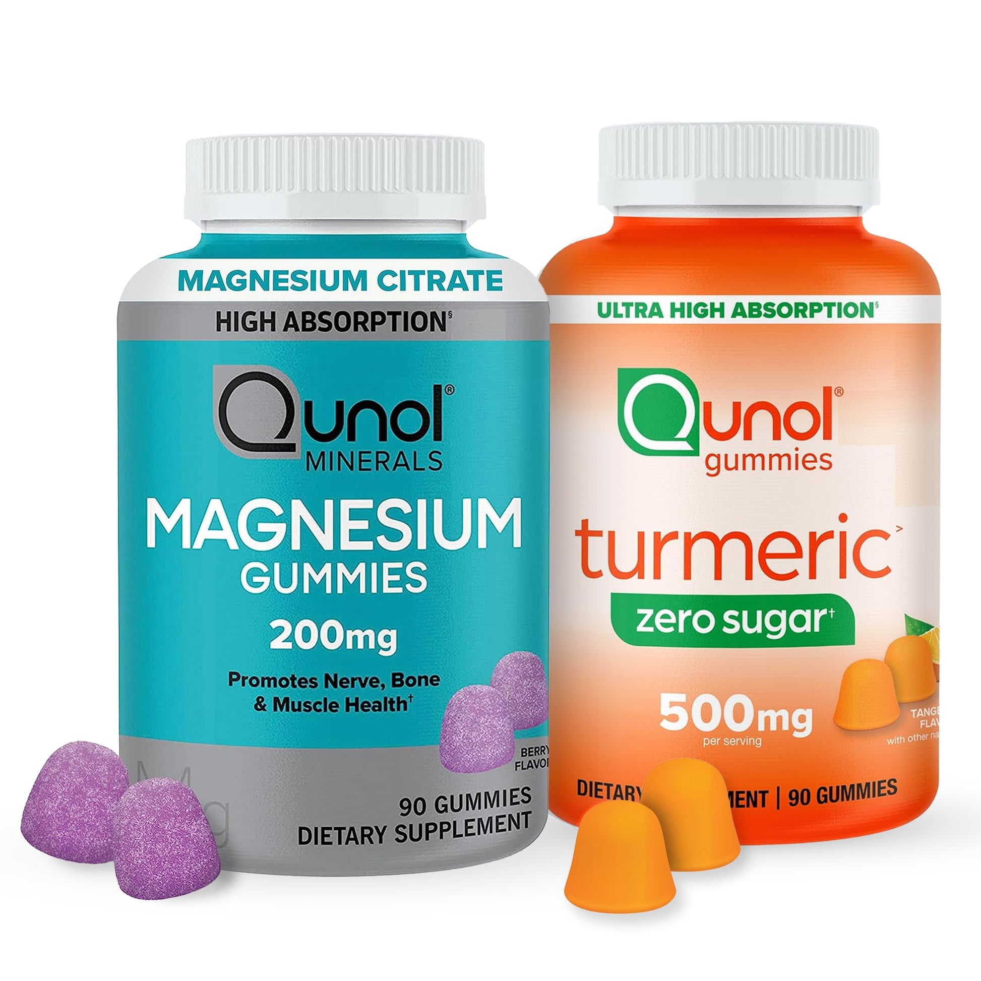 Qunol Zero Sugar Turmeric Gummies 180 Count