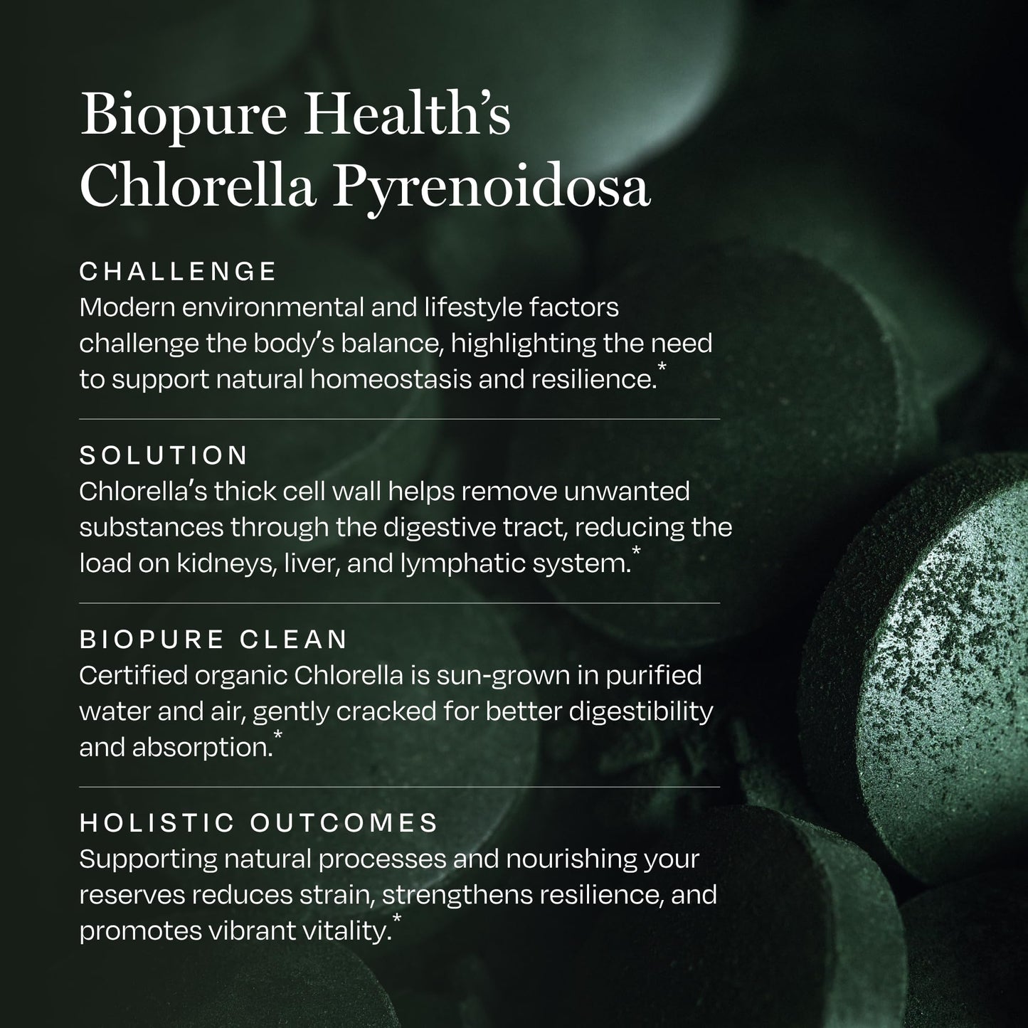 BioPure Chlorella Pyrenoidosa Tablets 1000