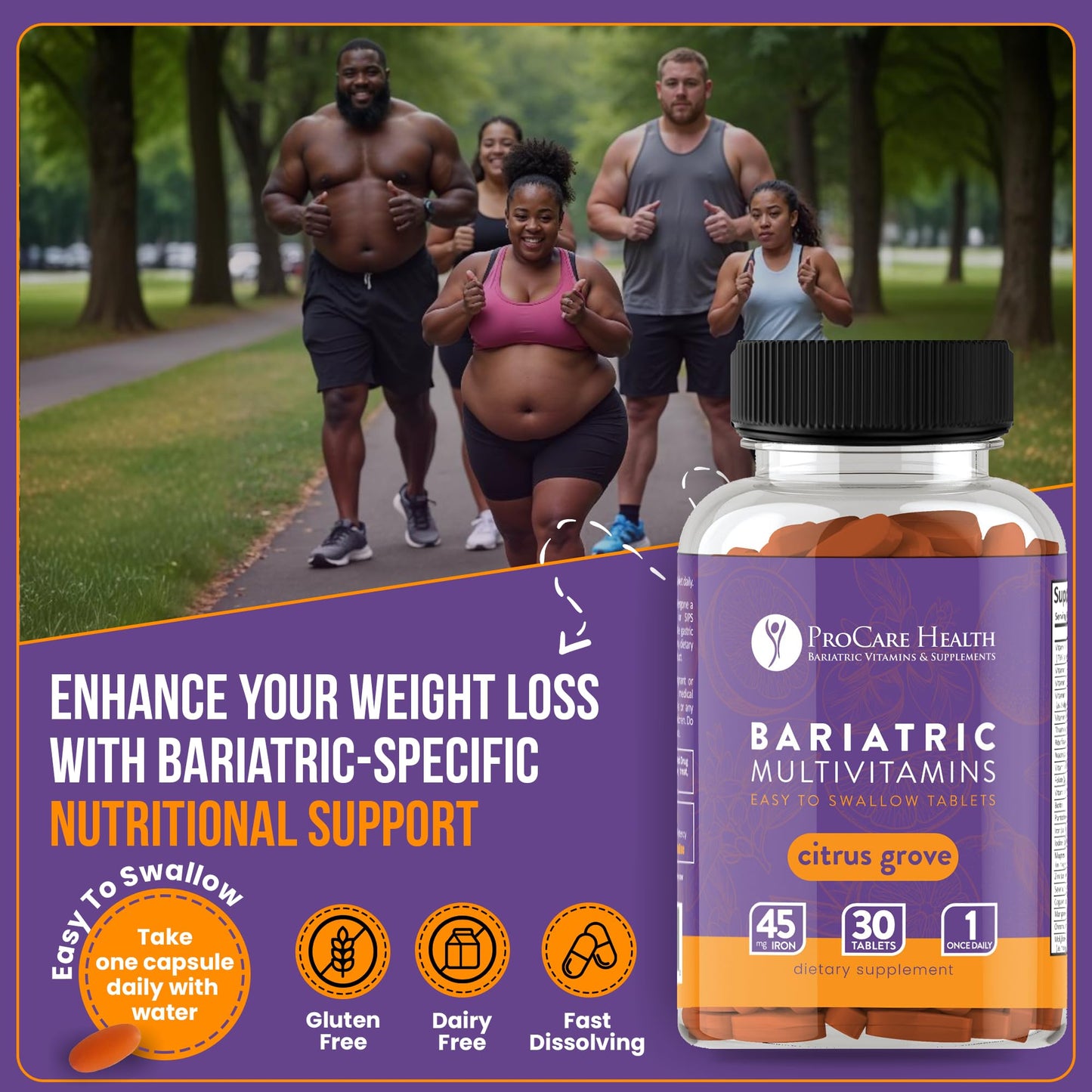 ProCare Health Easy-45 Bariatric Multivitamin Tablets 30 Count