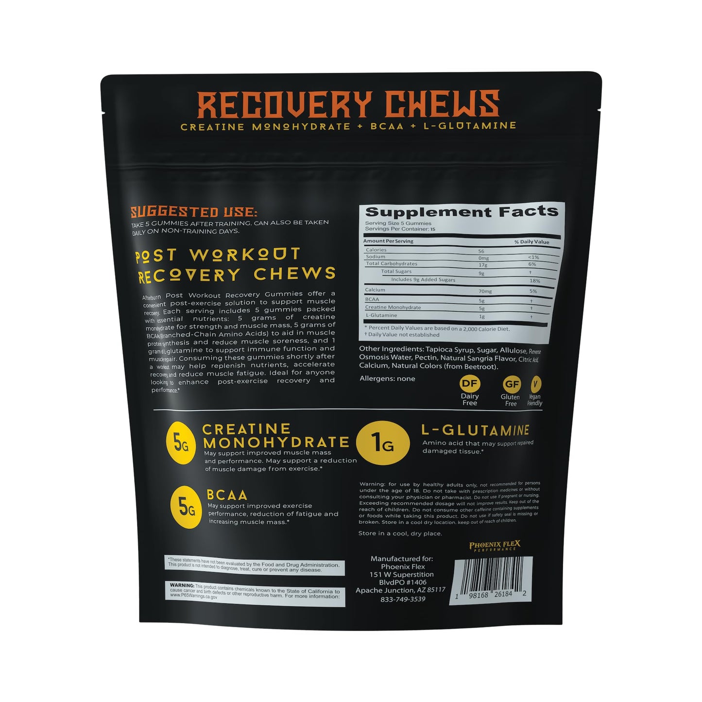 PHOENIX FLEX PERFORMANCE After Burn Creatine Monohydrate Chews Chewable 1 Count
