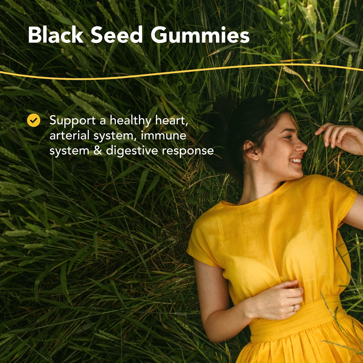 NORTH AMERICAN HERB & SPICE Black Seed Gummies, Pomegranate Flavor - 60 Gummies