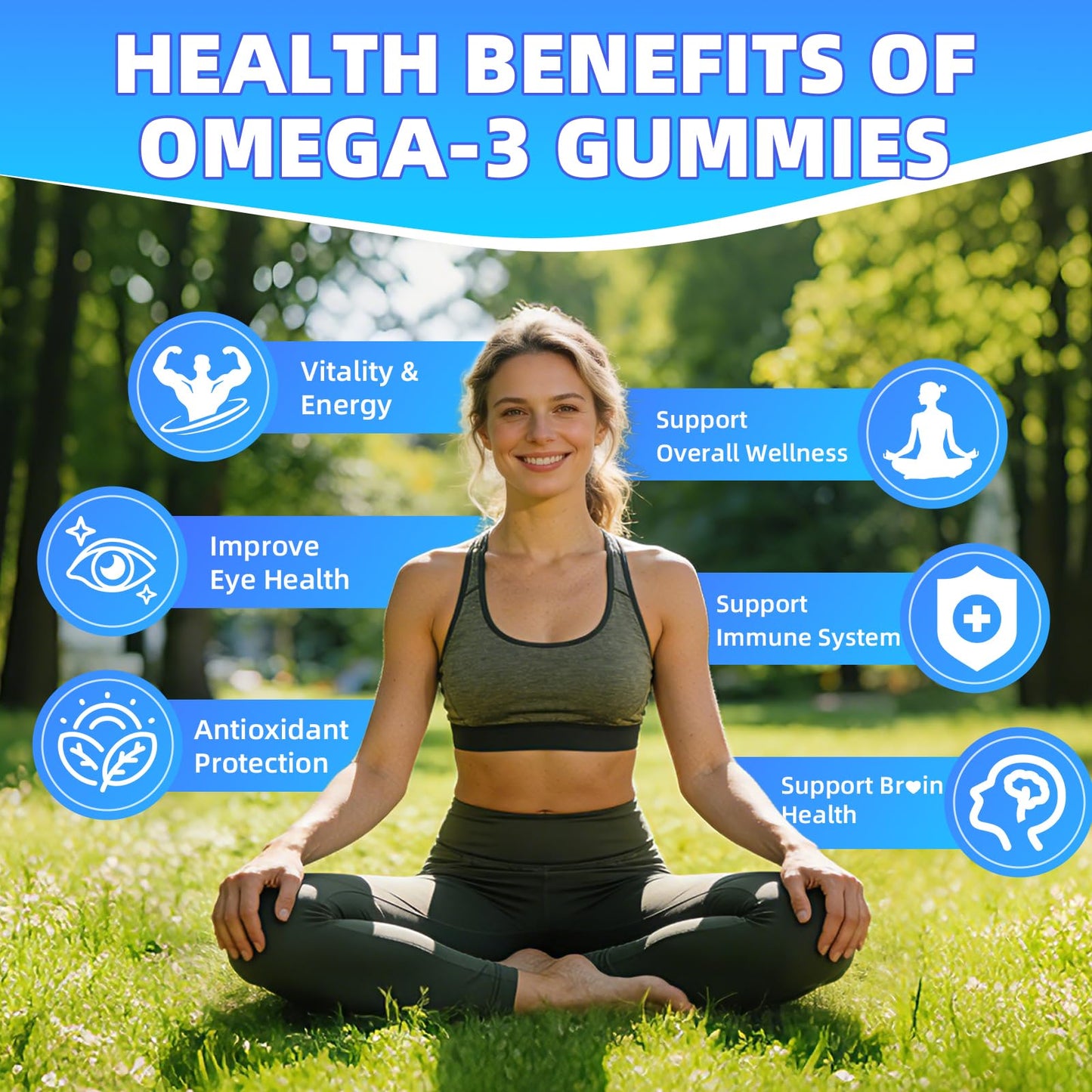 YXSW Vegan Omega-3 Gummies 500mg Gummy, 60 Count
